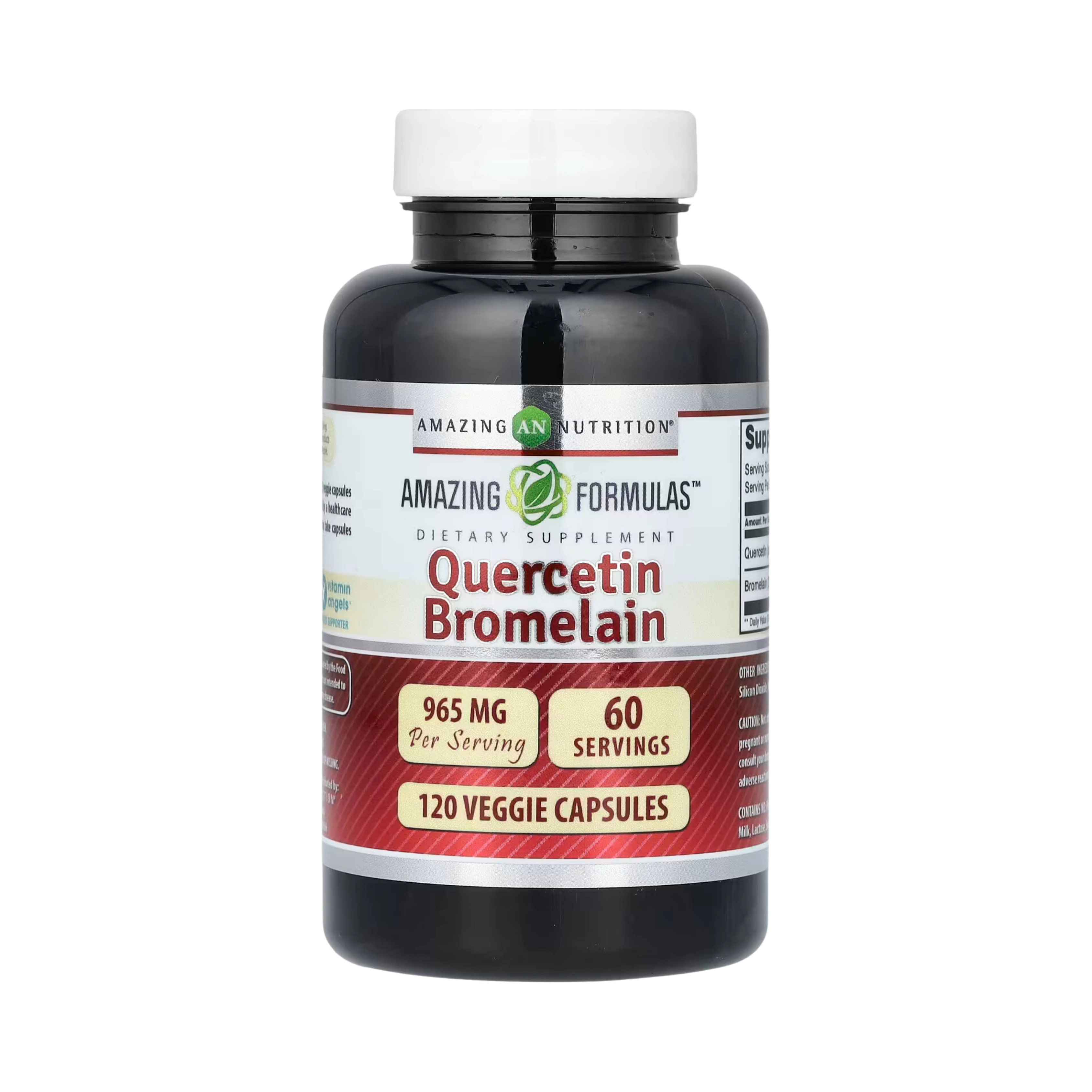 Amazing Formulas, Quercetin 800 Mg with Bromelain 165 Mg, 120 Veggie capsules