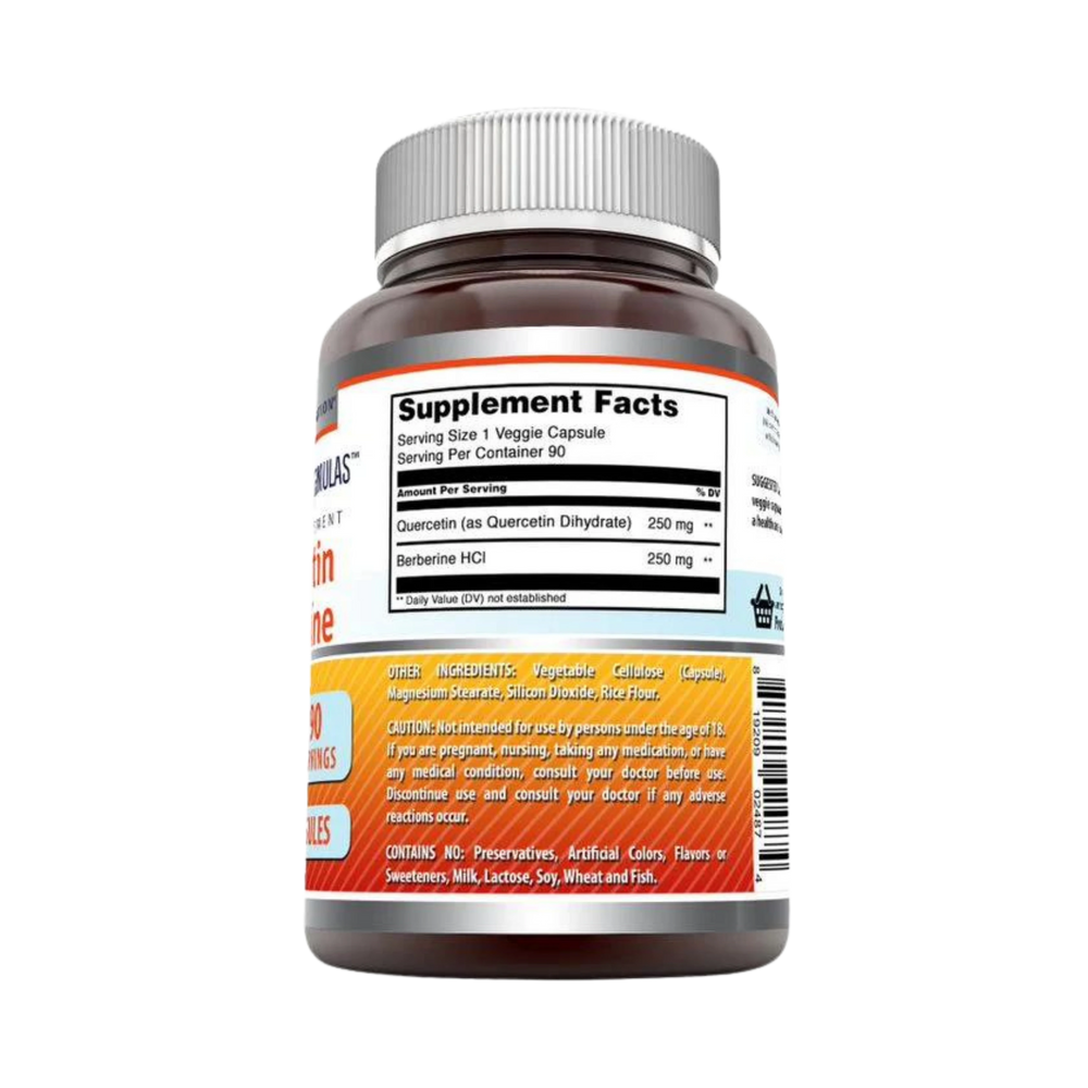 Amazing Formulas, Quercetin Berberine, 500 Mg, 90 Veggie Capsules