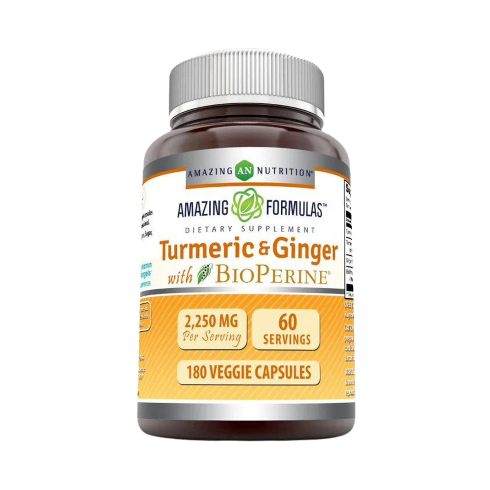 Amazing Formulas, Turmeric Curcumin BioPerine, 2250 Mg, 180 Veggie Capsules