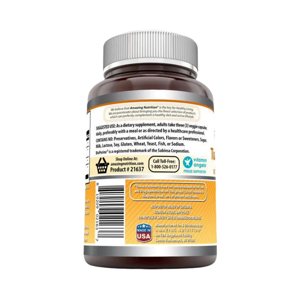 Amazing Formulas, Turmeric Curcumin BioPerine, 2250 Mg, 180 Veggie Capsules