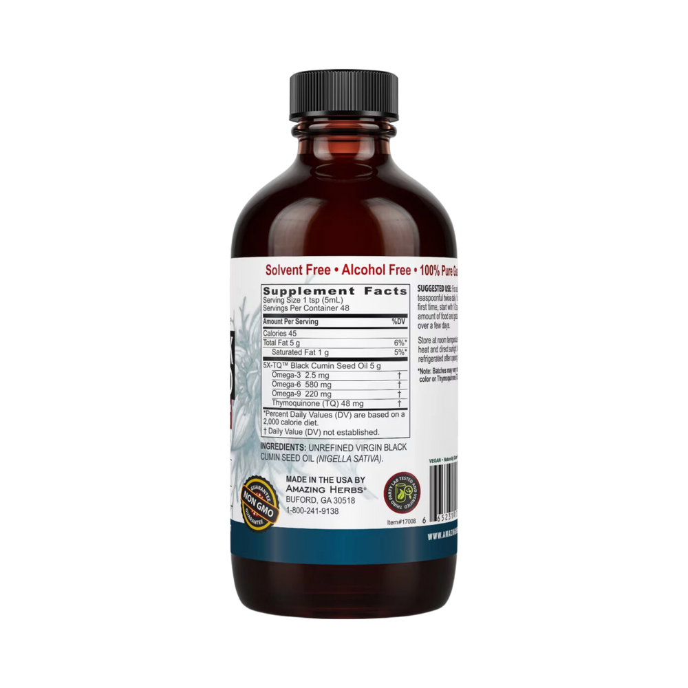 Amazing Herbs, Egyptian Black Seed Oil, 8 Oz