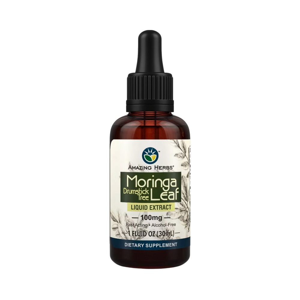 Amazing Herbs, Moringa Leaf Liquid Extract, 100 Mg, 1 Fl Oz