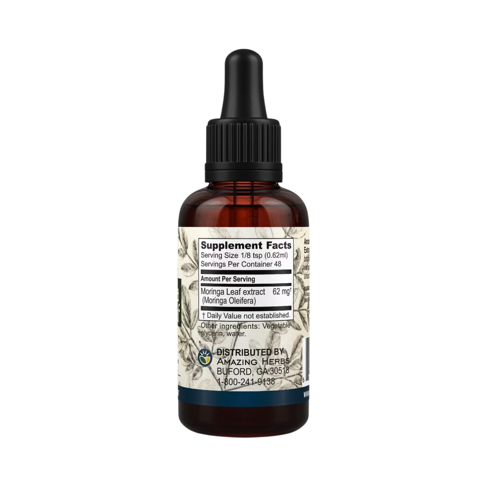 Amazing Herbs, Moringa Leaf Liquid Extract, 100 Mg, 1 Fl Oz
