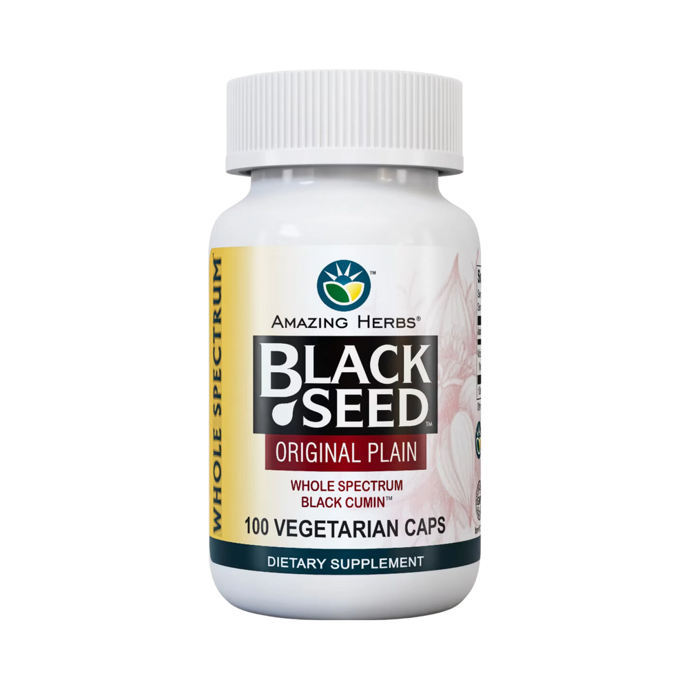 Amazing Herbs, Whole Spectrum Black Seed Original Plain, 100 Capsules