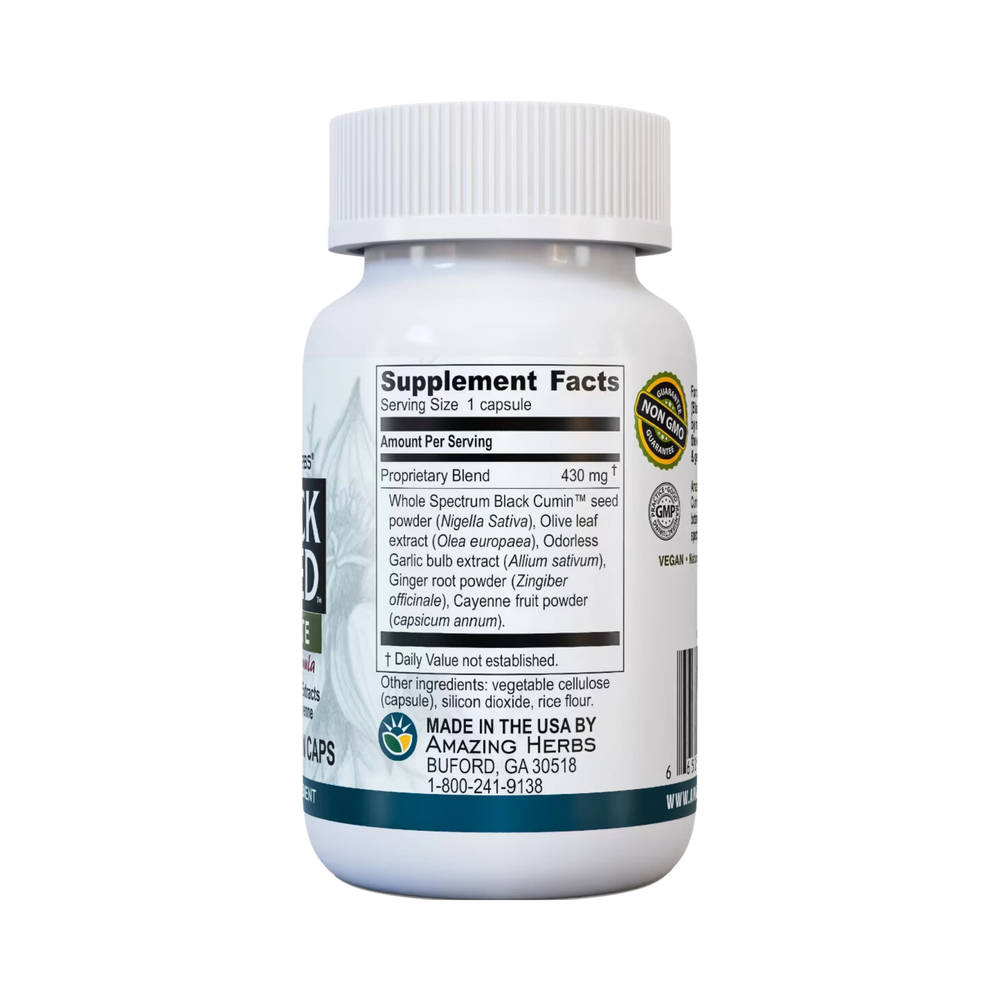 Amazing Herbs, Whole Spectrum, Black Seed, Ultimate Defense Formula, 100 Vegetarian Caps