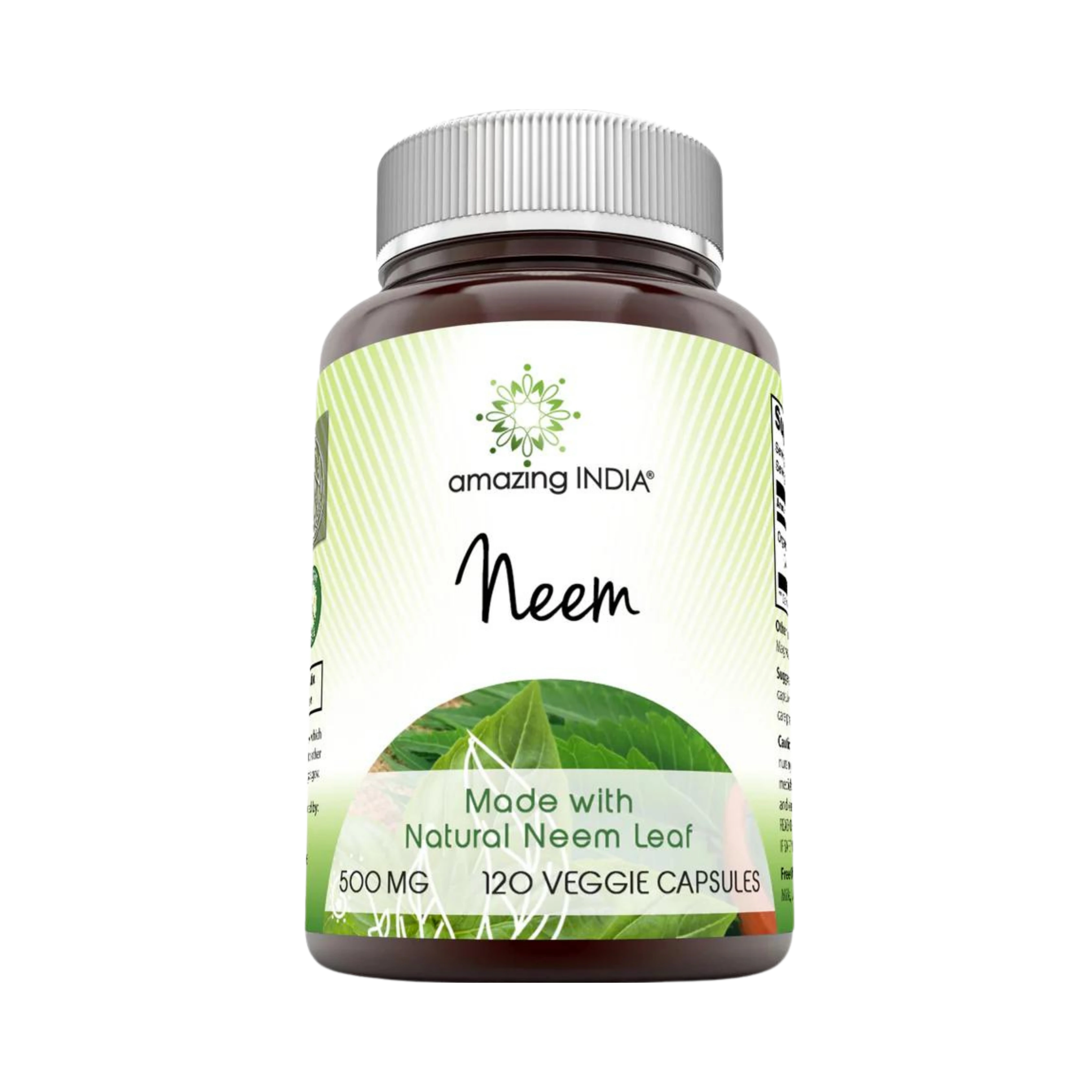 Amazing India, Organic Neem, 500 Mg, 120 Veggie Capsules