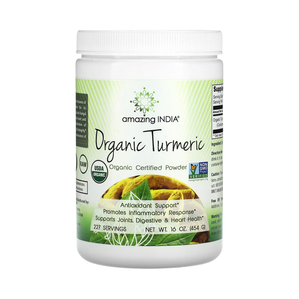 Amazing India, Organic Turmeric Powder, 16 Oz
