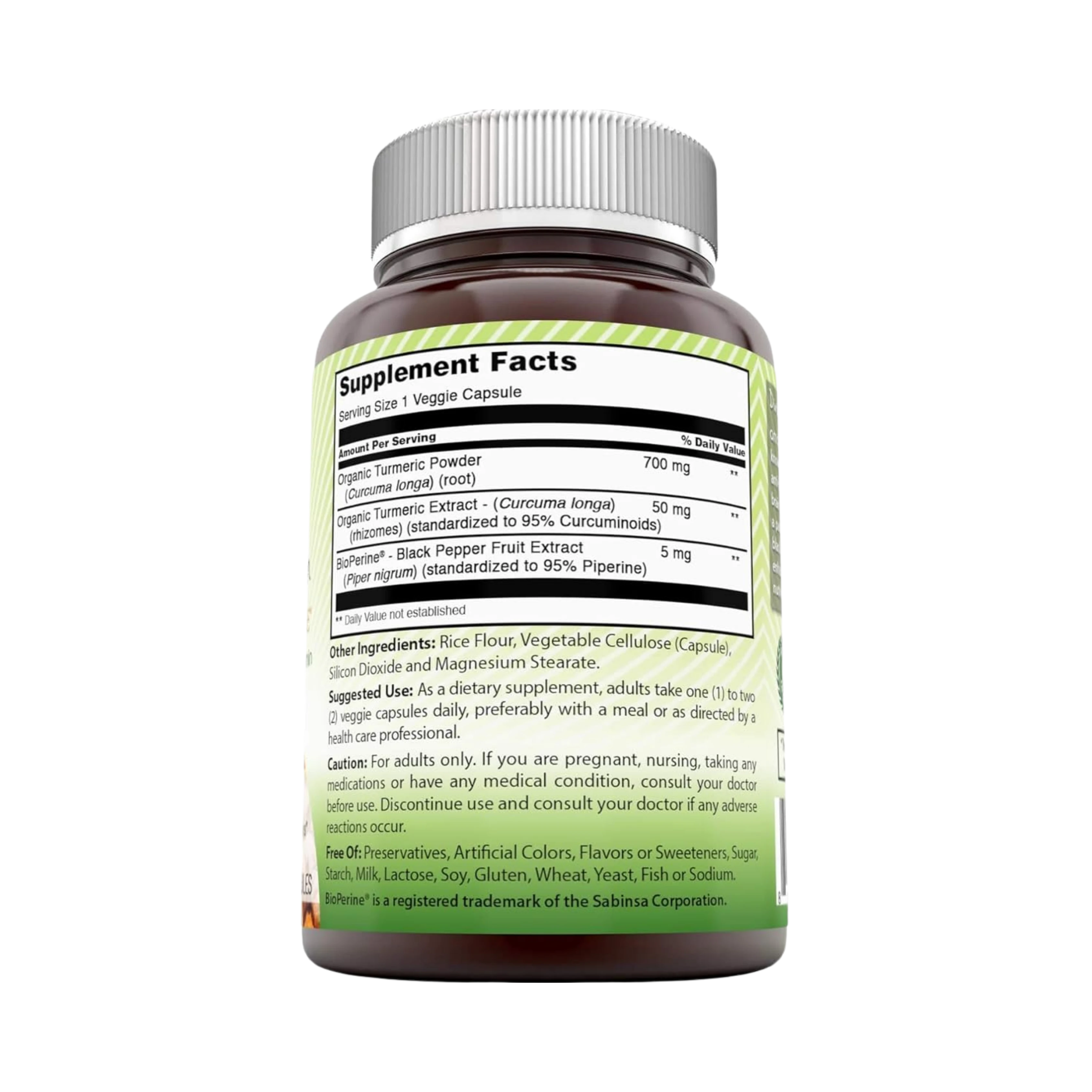 Amazing India, Turmeric Curcumin With Bioperine, 750 Mg, 180 Veggie Capsules