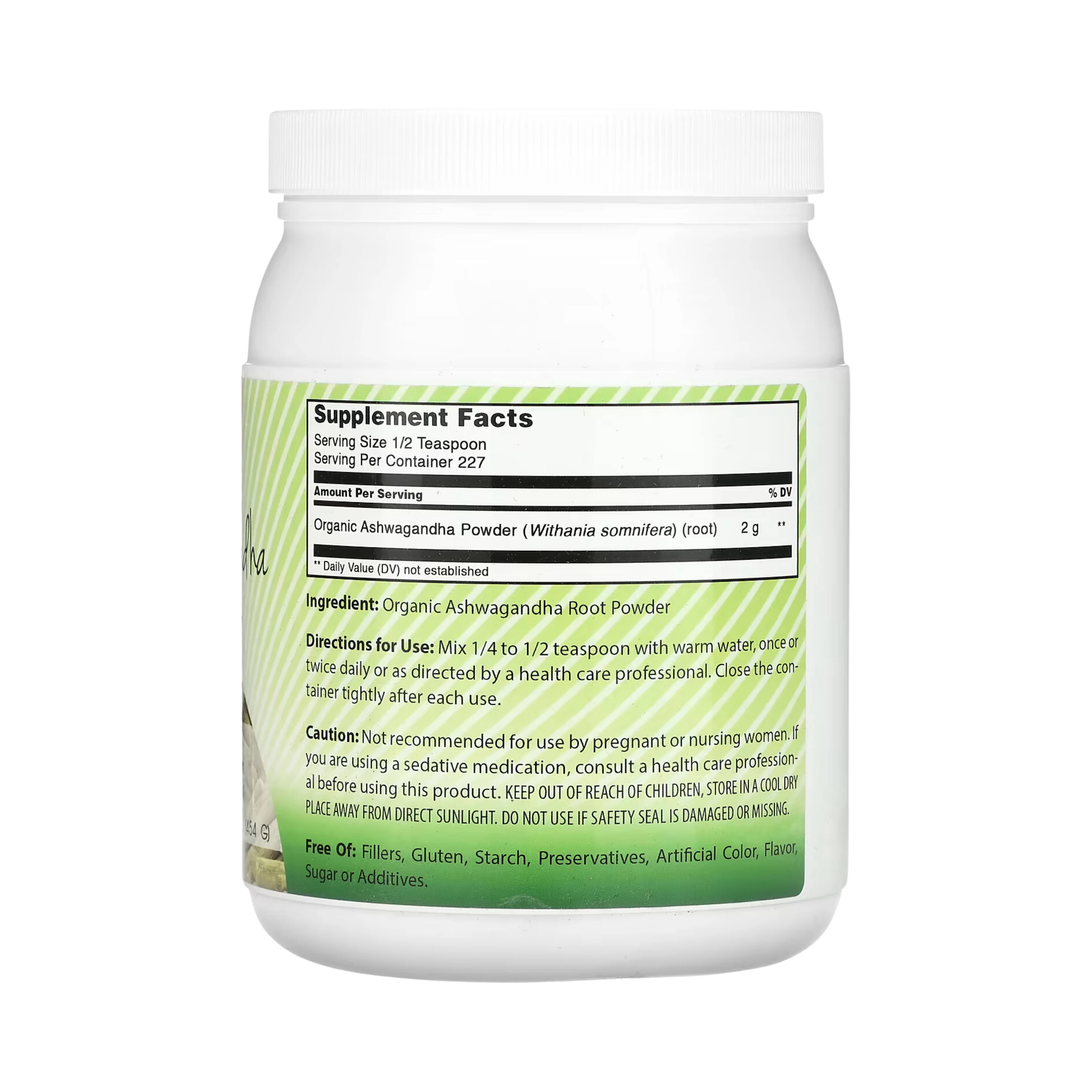 Amazing India, USDA Certified Organic Ashwagandha Powder, 16 Oz