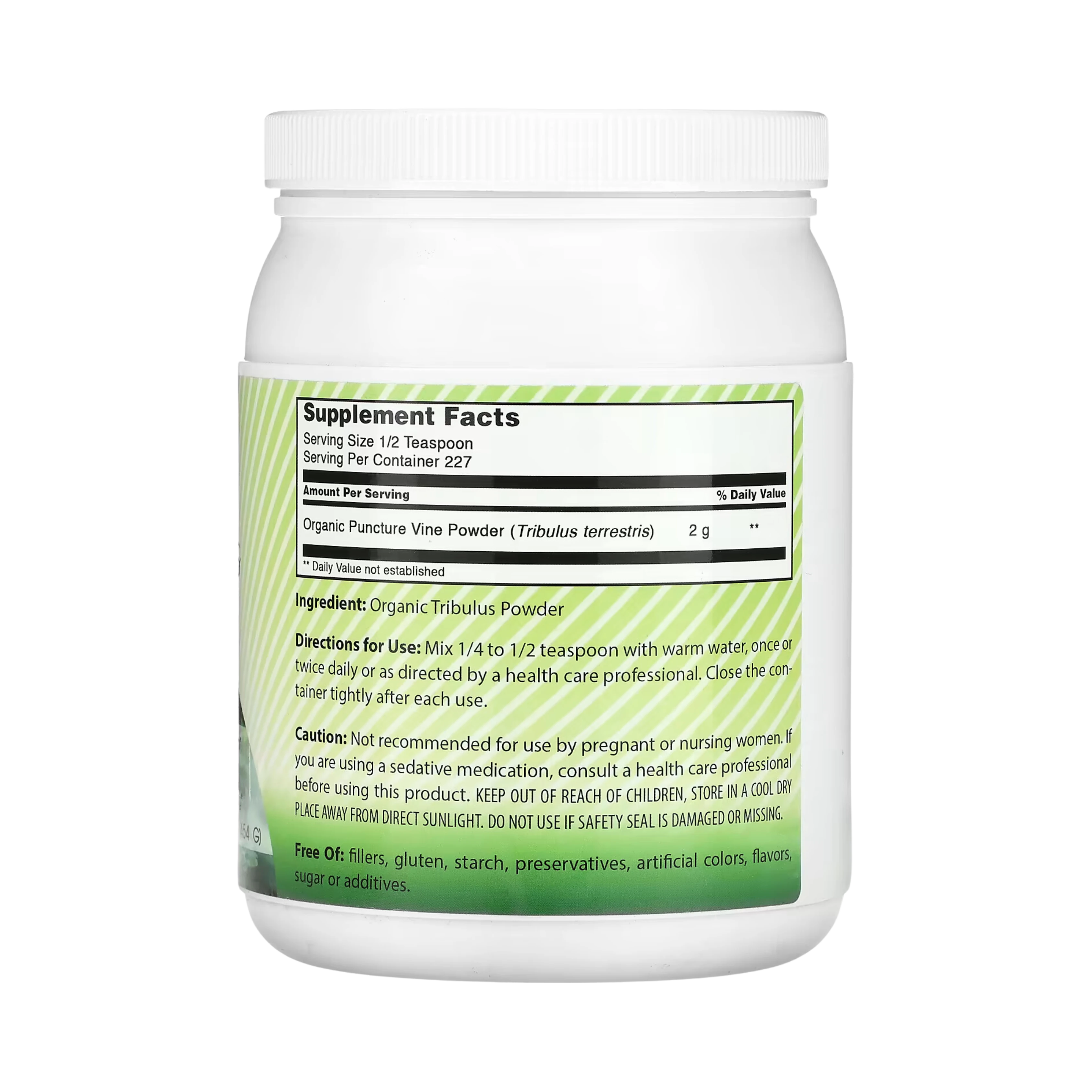 Amazing India, USDA Certified Organic Tribulus Powder, 16 oz