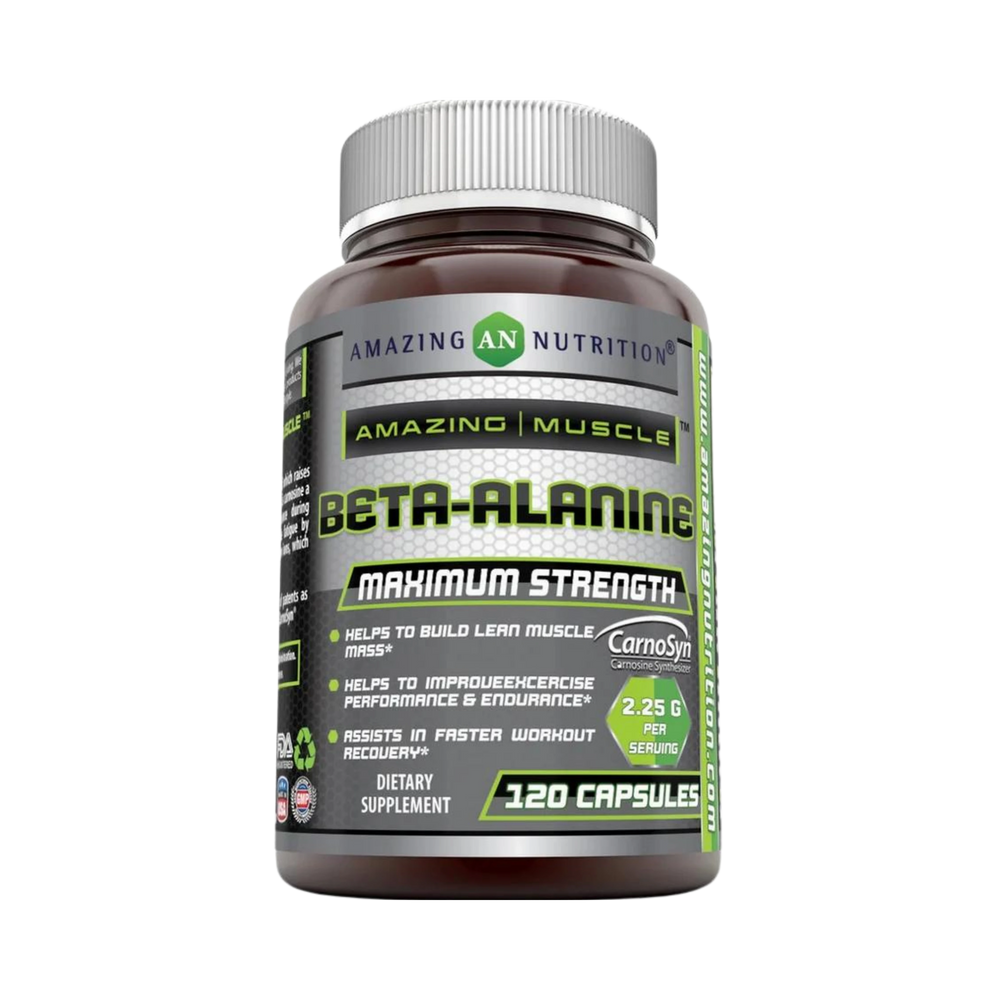 Amazing Muscle, 100% Pure Beta Alanine Powder, 500 Gm, 120 Capsules