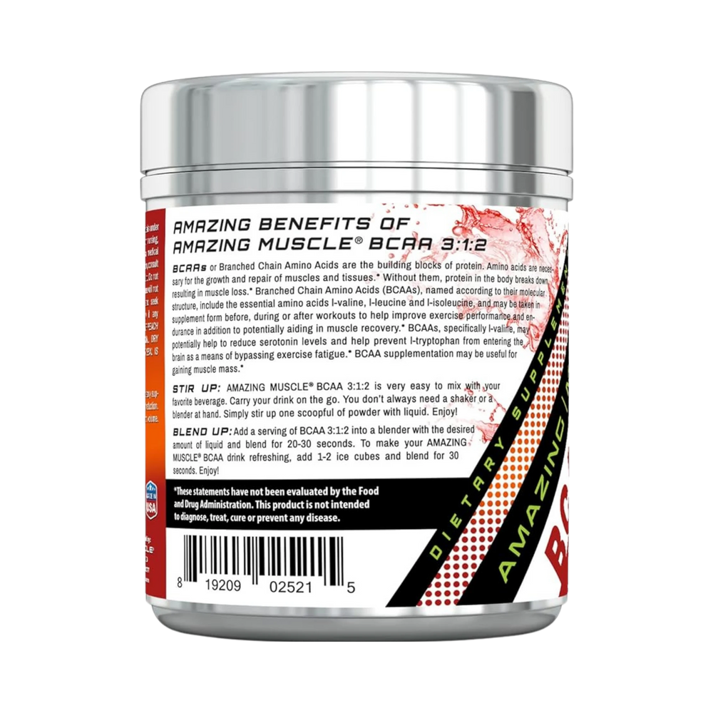 Amazing Muscle, BCAA 3:1:2 Branched Chain Amino Acid, Fruit Punch, 60 servings