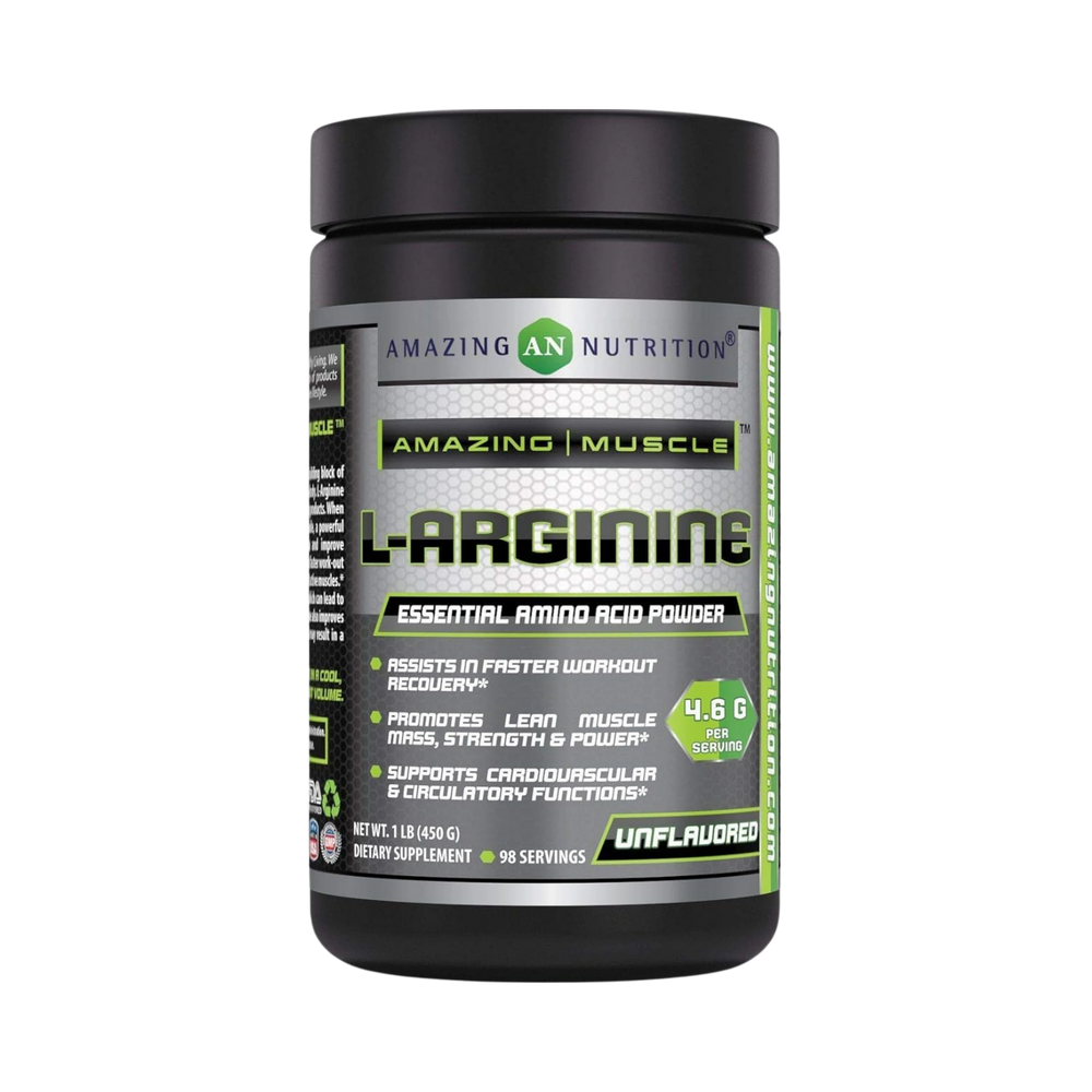 Amazing Muscle, L Arginine Essential Amino Acid Powder, Unflavored, 1 Lb