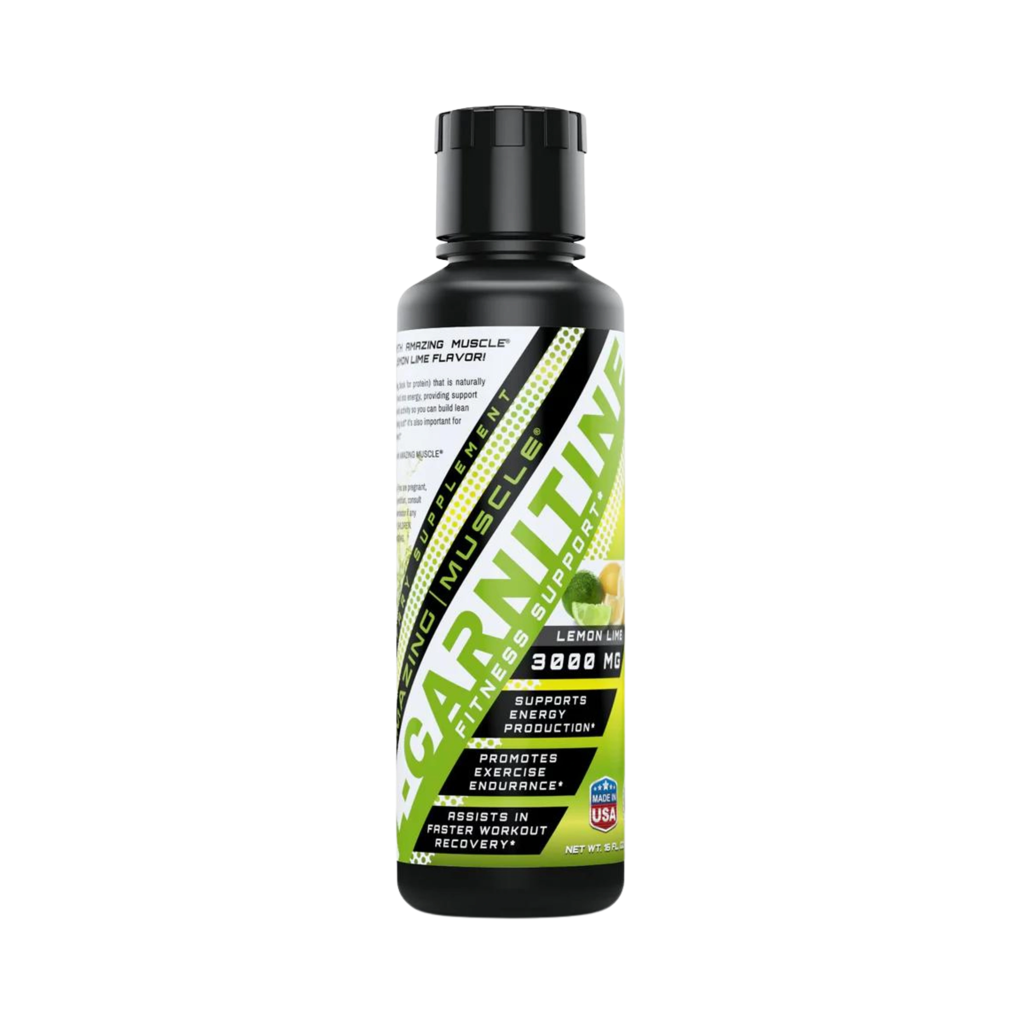 Amazing Muscle, L Carnitine 3000, Lemon Lime Flavor, 16 Fl Oz