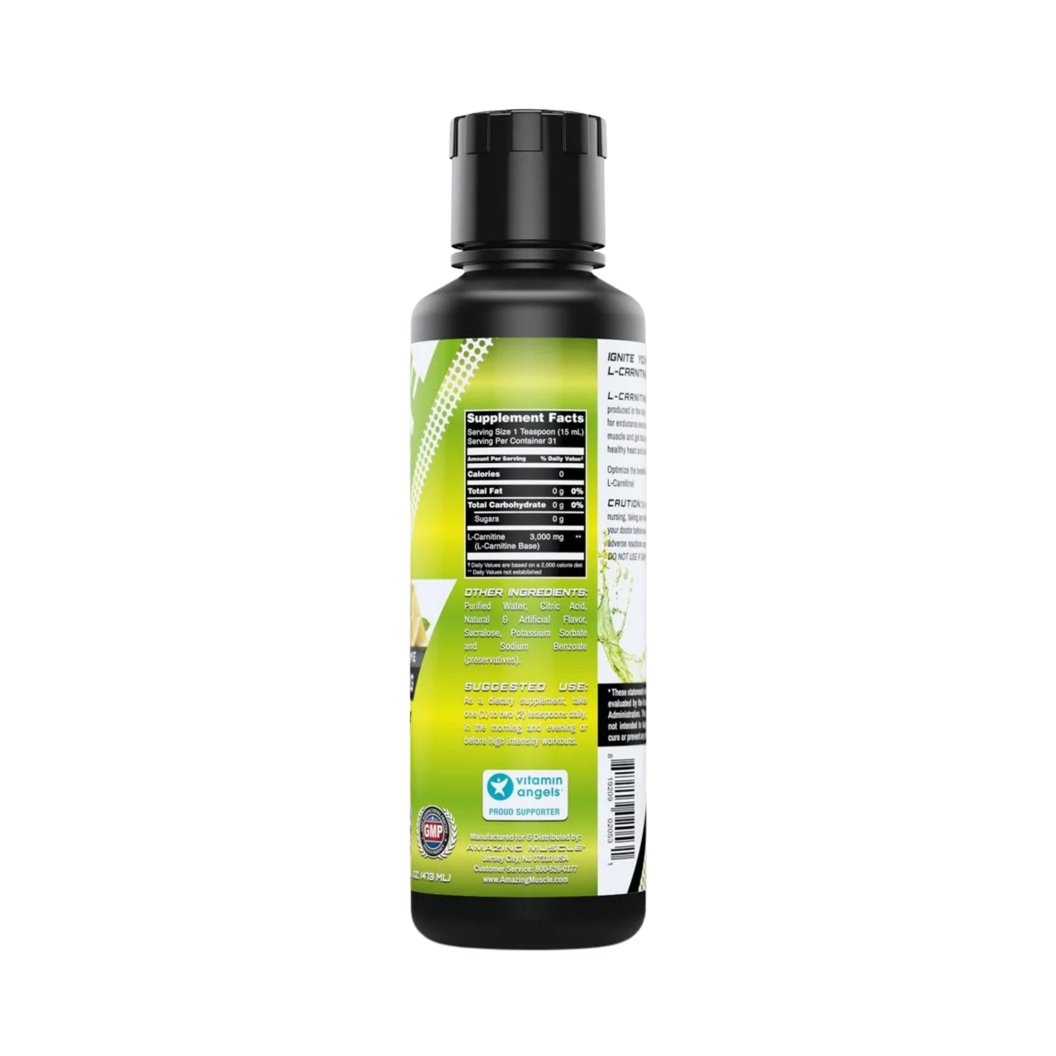 Amazing Muscle, L Carnitine 3000, Lemon Lime Flavor, 16 Fl Oz
