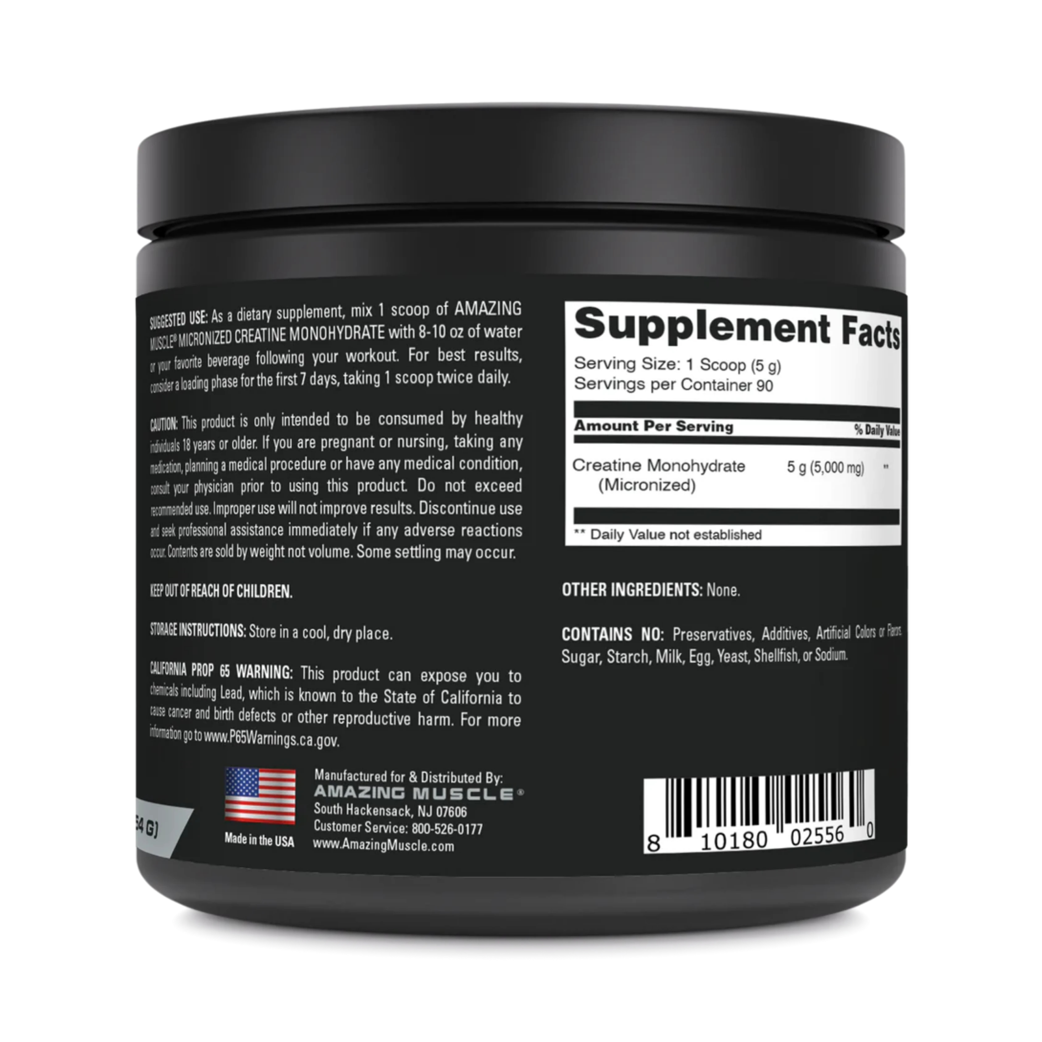 Amazing Muscle, Micronized Creatine Monohydrate, 5000 Mg, 1 Lb