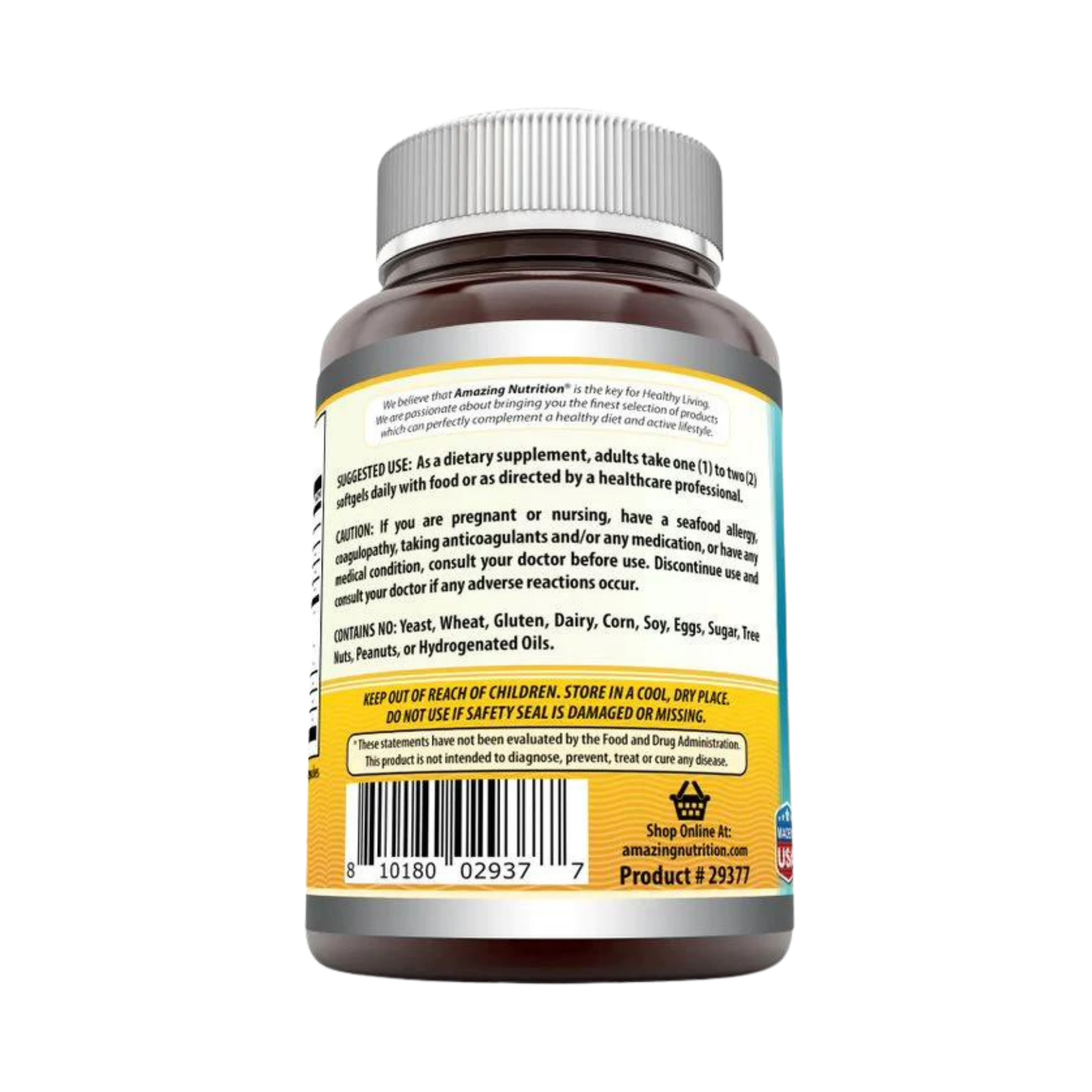 Amazing Omega, Norwegian Cod Liver Oil, Fresh lemon, 1250 Mg, 120 Softgels