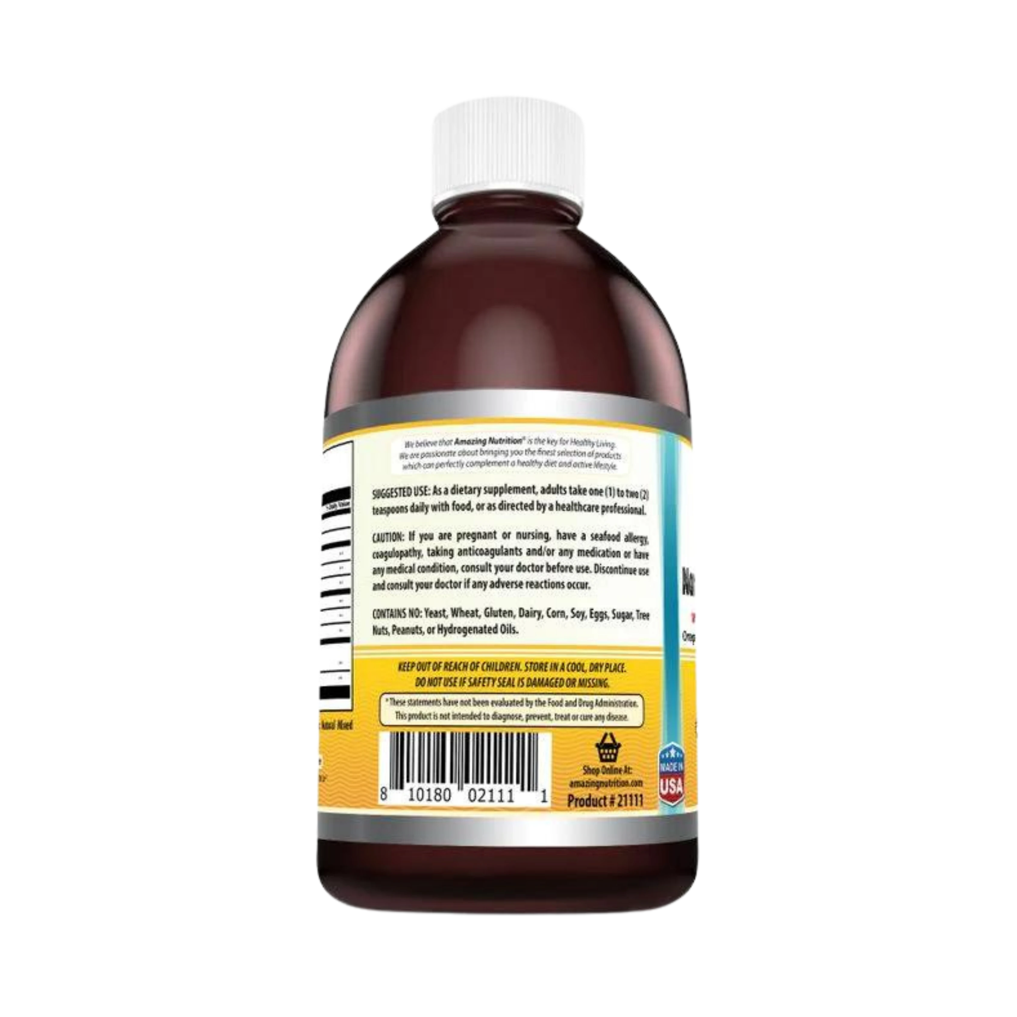 Amazing Omega, Norwegian Cod Liver Oil, Fresh Lemon, 16 Oz