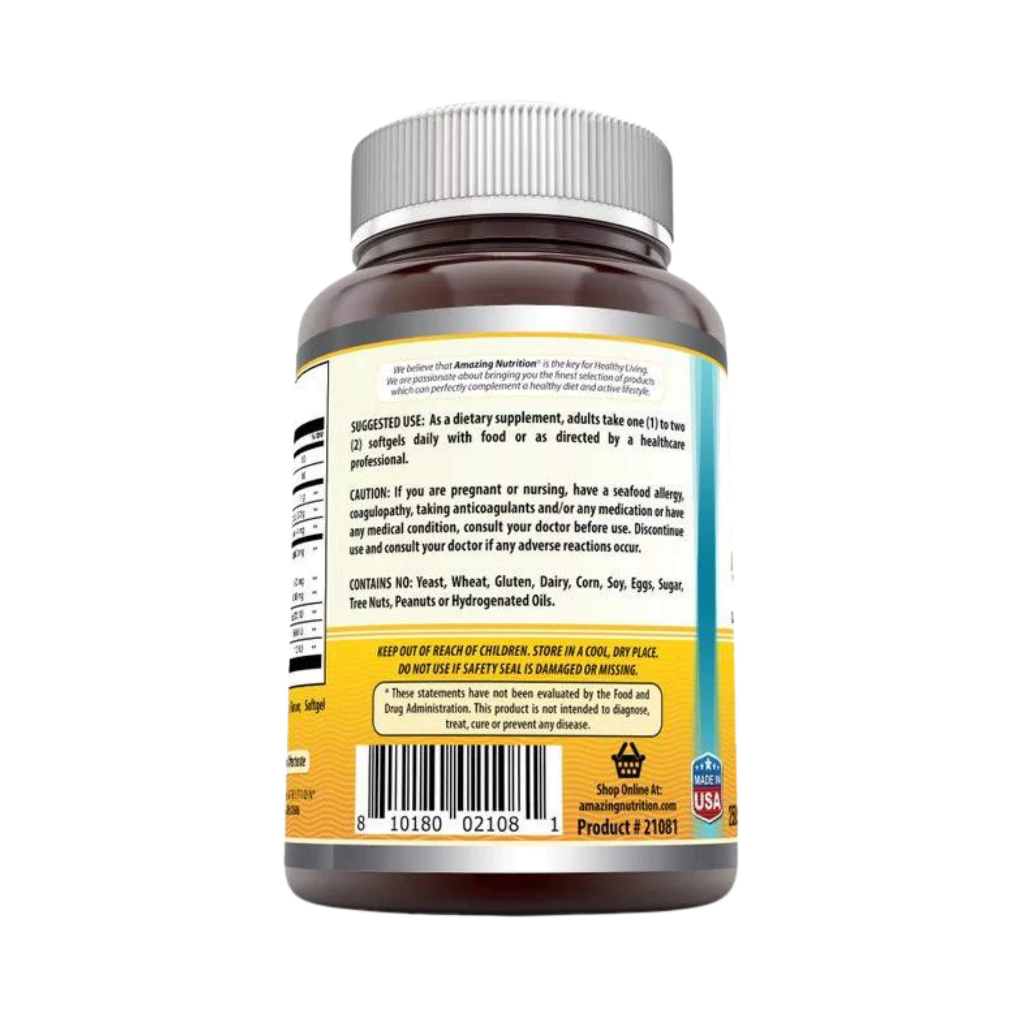 Amazing Omega, Norwegian Cod Liver Oil, Fresh Orange, 1000 Mg, 250 Softgels