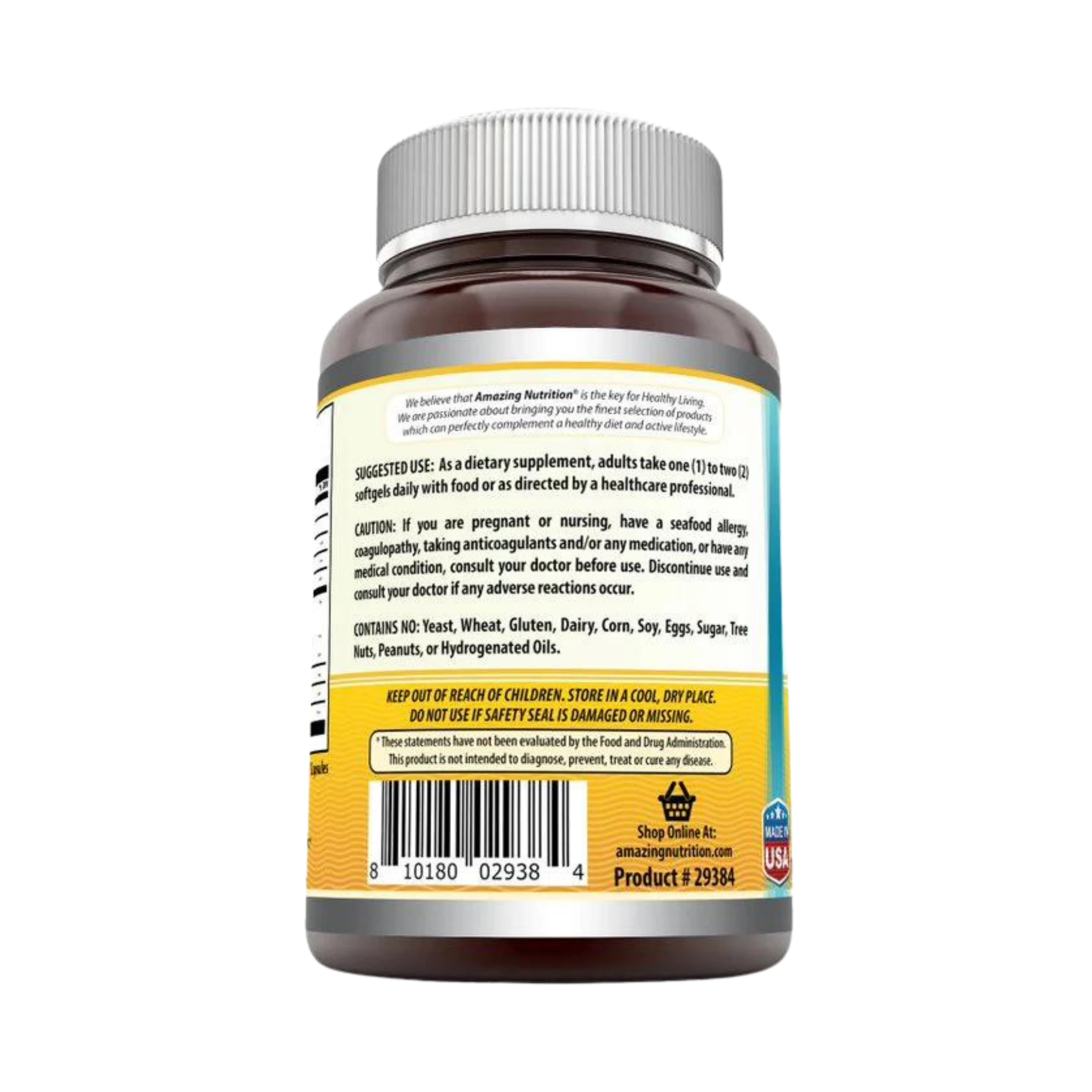 Amazing Omega, Norwegian Cod Liver Oil, Fresh Orange, 1250 Mg, 120 Softgels