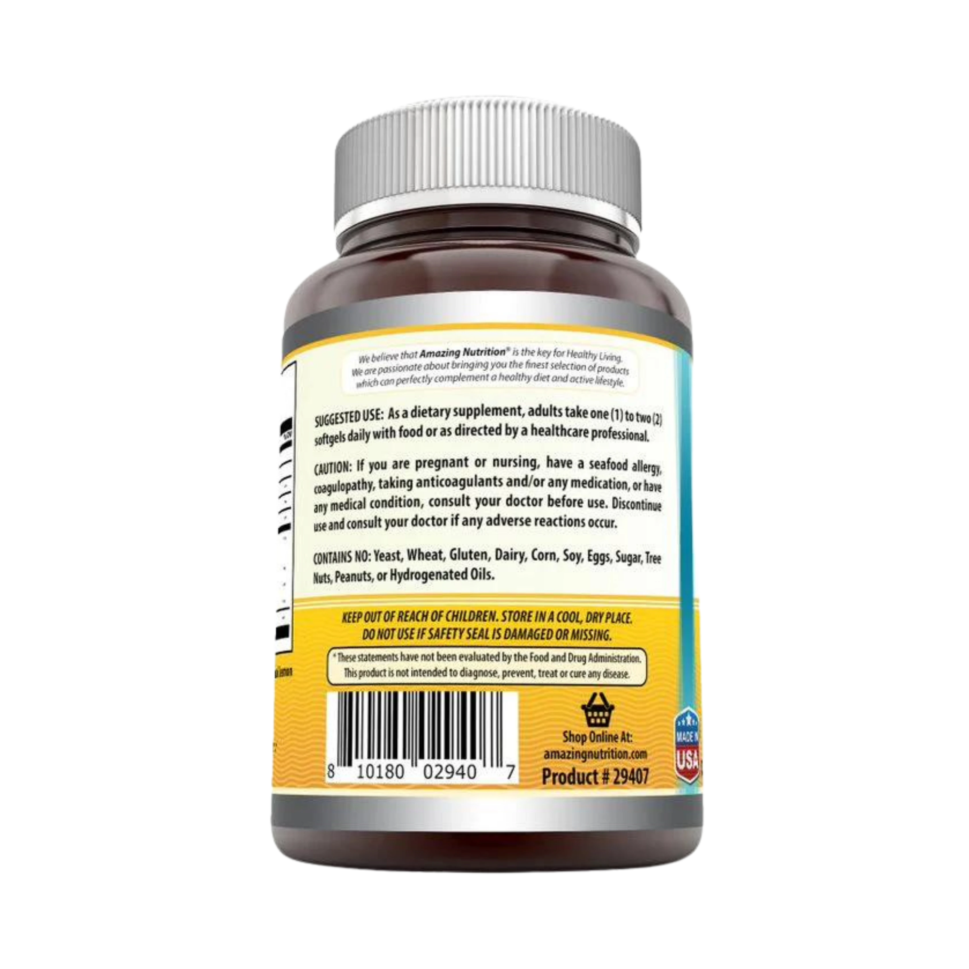 Amazing Omega, Norwegian Fish Oil, Lemon Flavor, 1250 Mg, 120 Softgels