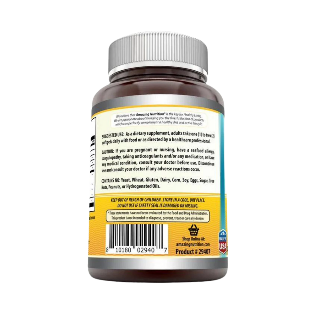 Amazing Omega, Norwegian Fish Oil, Lemon Flavor, 1250 Mg, 120 Softgels