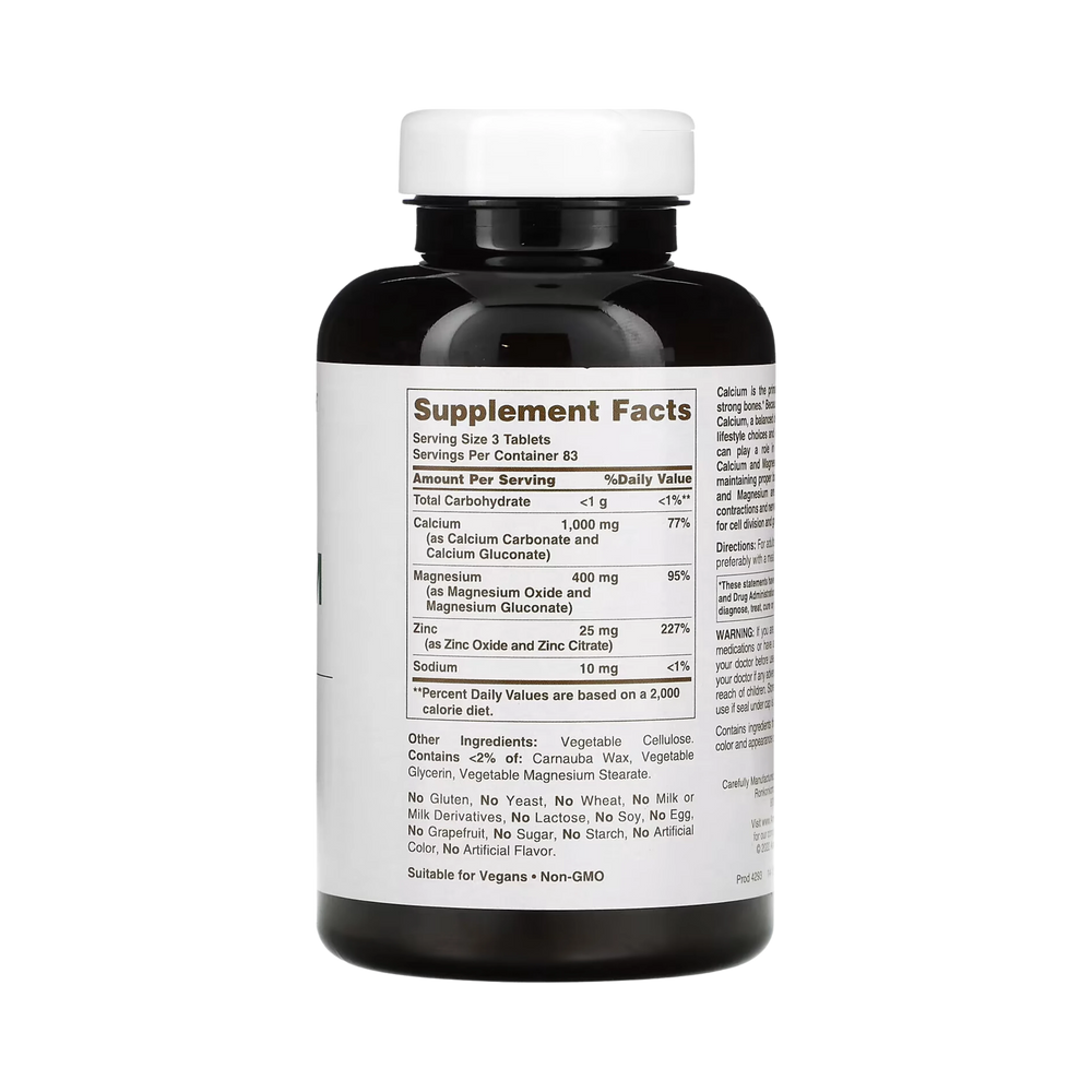 American Health, Chelated Calcium and Magnesium with Zinc, 250 Tablets