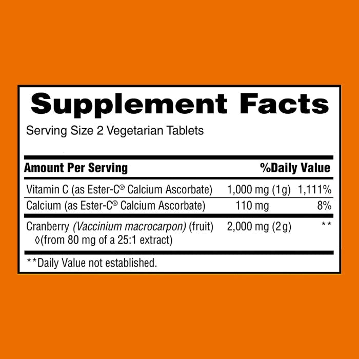 American Health, Ester-C 1000 Mg with Cranberry Tabs, Cranberry & Immune Health Complex, 90 Tablets