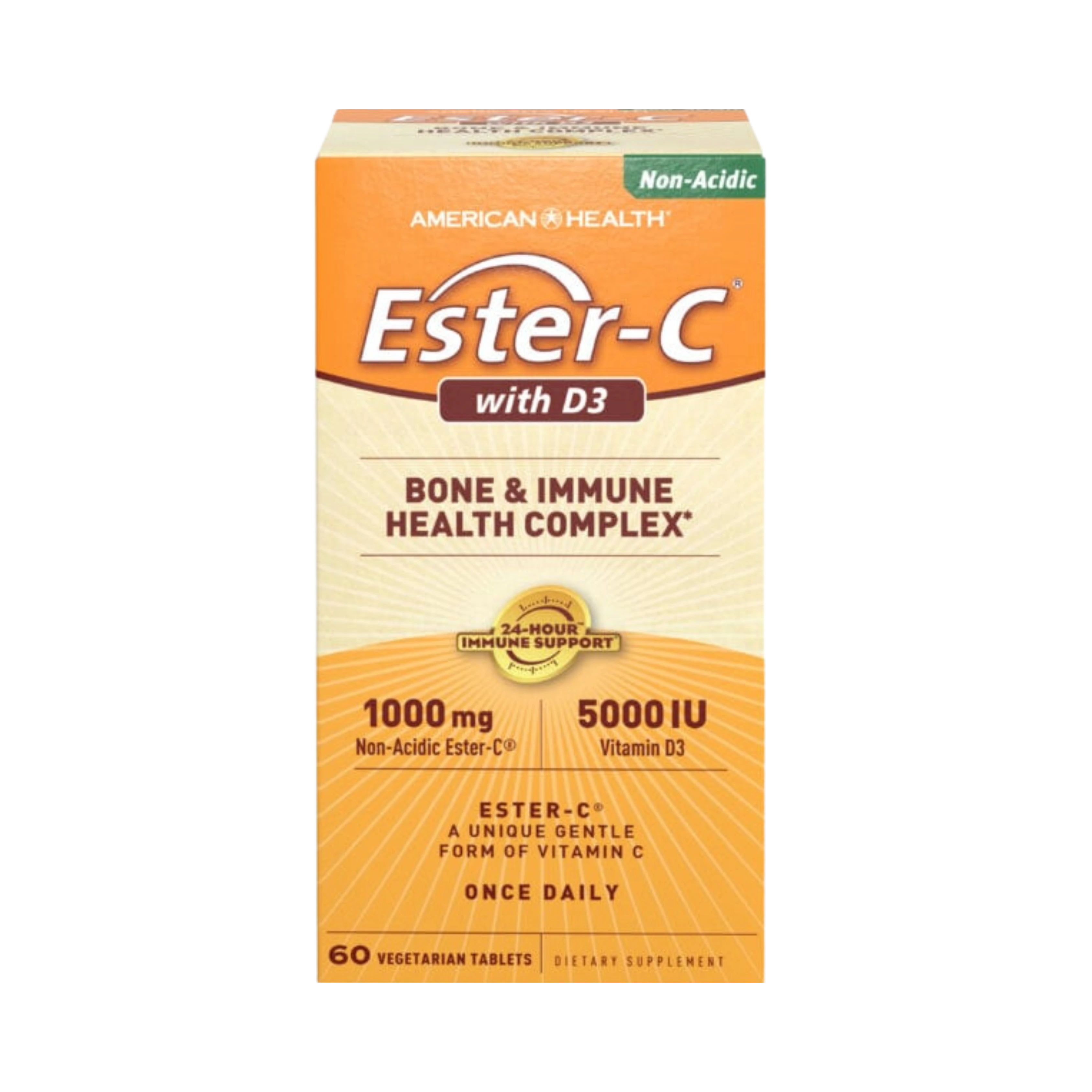 American Health, Ester-C 1000 Mg with D3, 60 Tablets