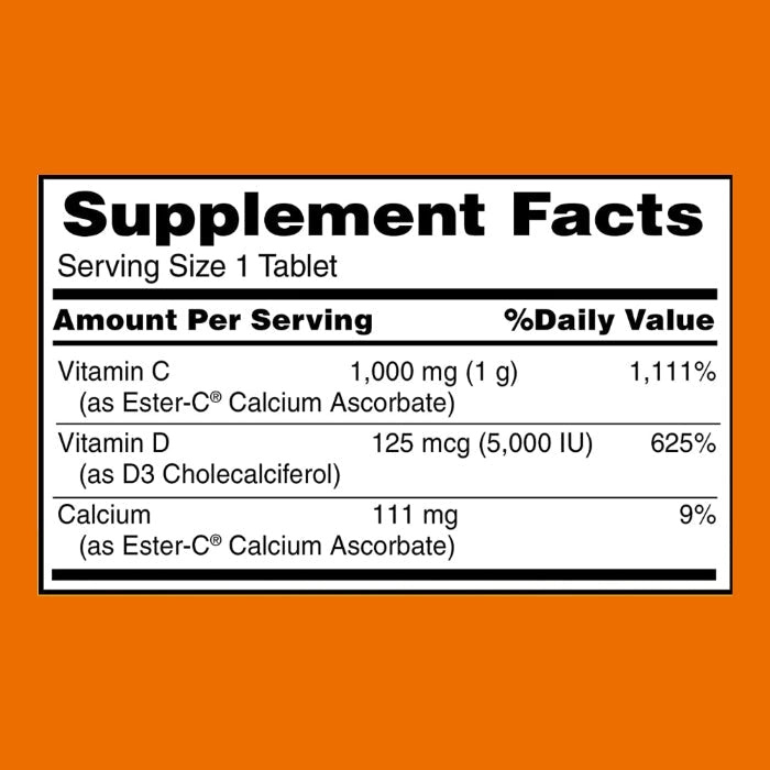 American Health, Ester-C 1000 Mg with D3, 60 Tablets