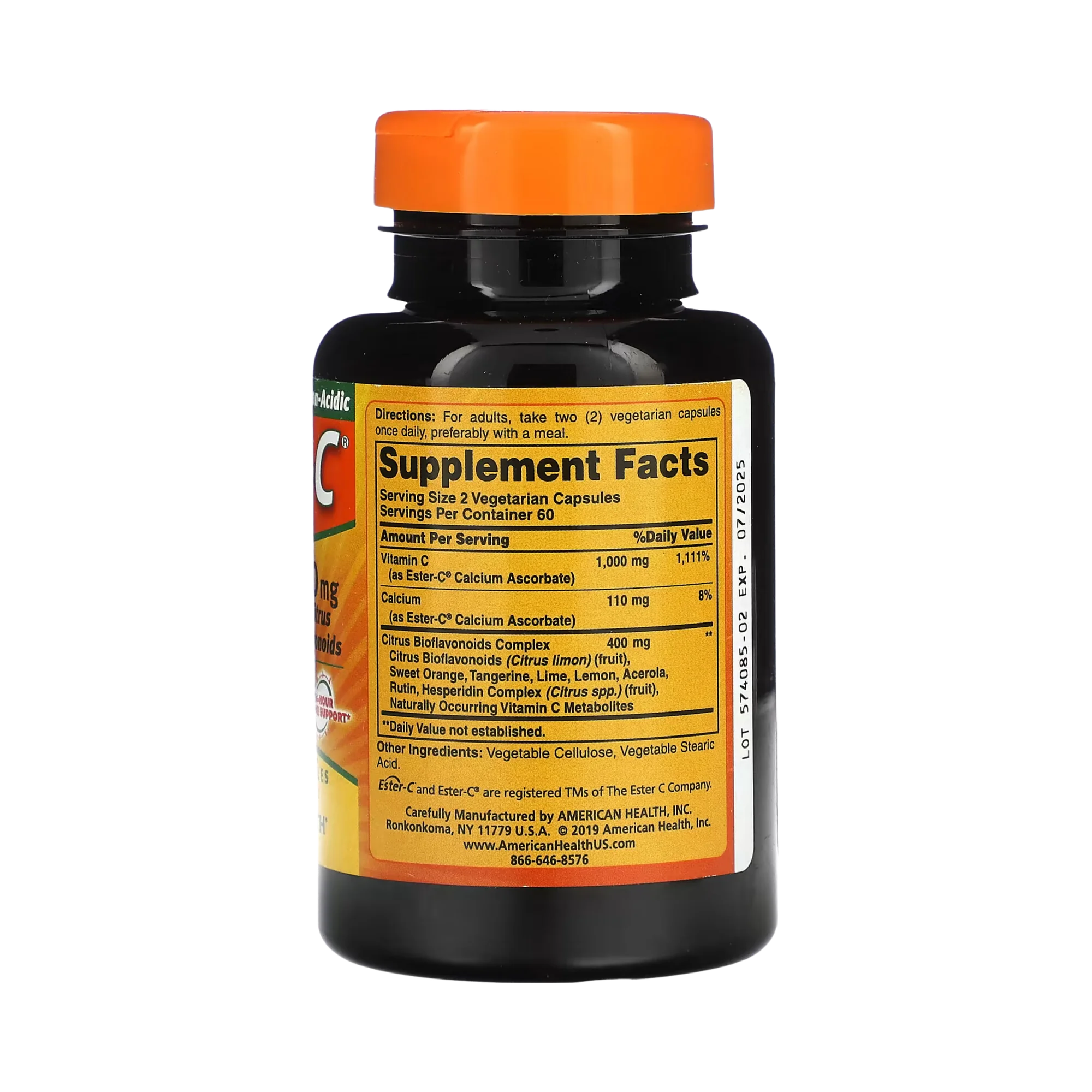 American Health, Ester-C 500 Mg with Citrus Bioflavonoids, 120 Vegetarian Capsules