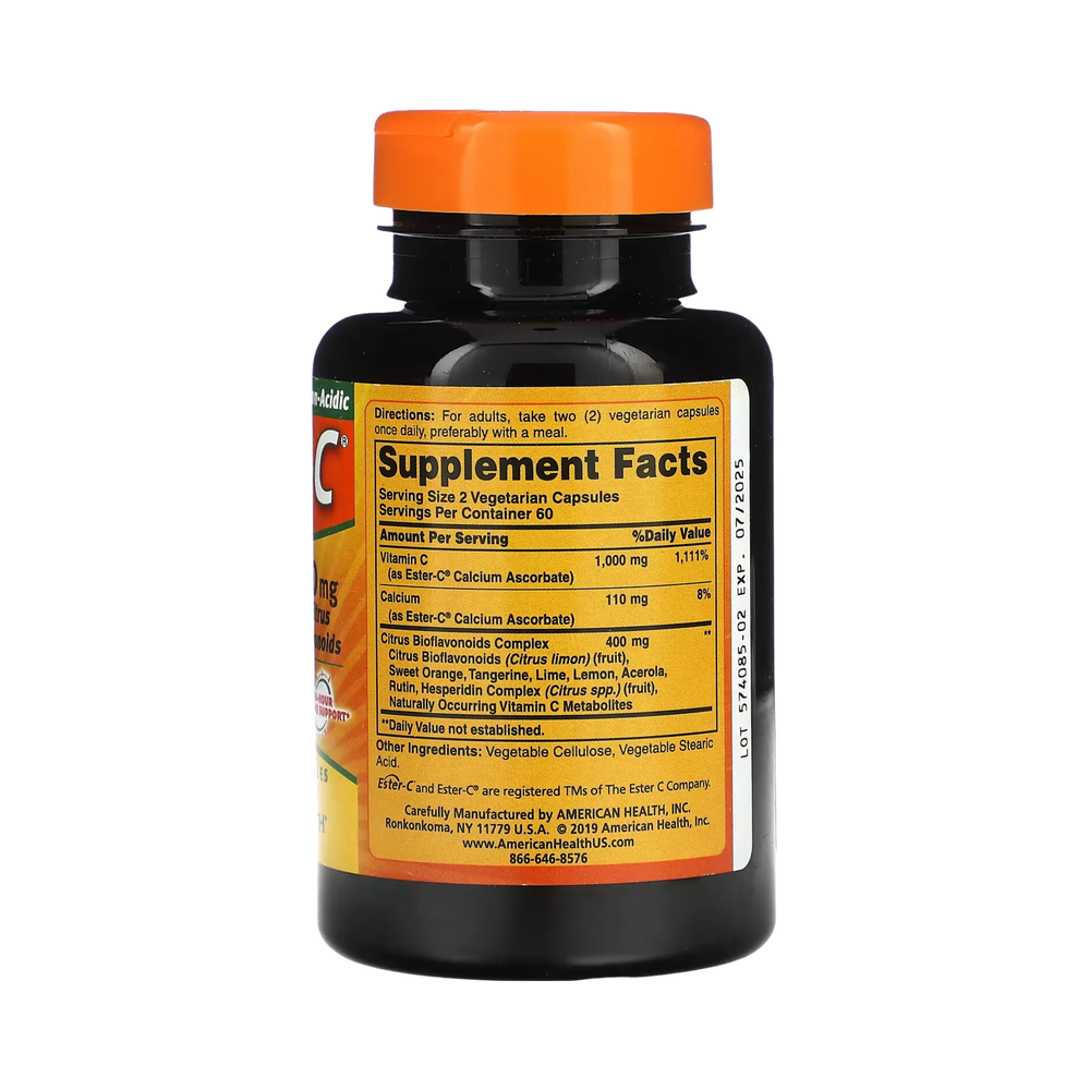 American Health, Ester-C 500 Mg with Citrus Bioflavonoids, 120 Vegetarian Capsules
