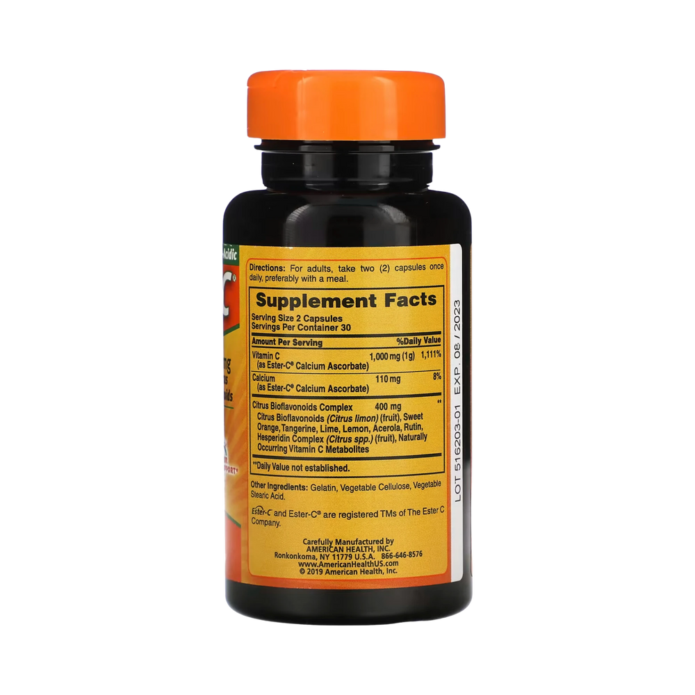 American Health, Ester-C 500 Mg with Citrus Bioflavonoids, 60 Capsules