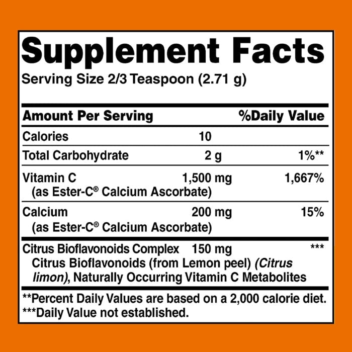 American Health, Ester-C Powder with Citrus Bioflavonoids, 4Oz Powder