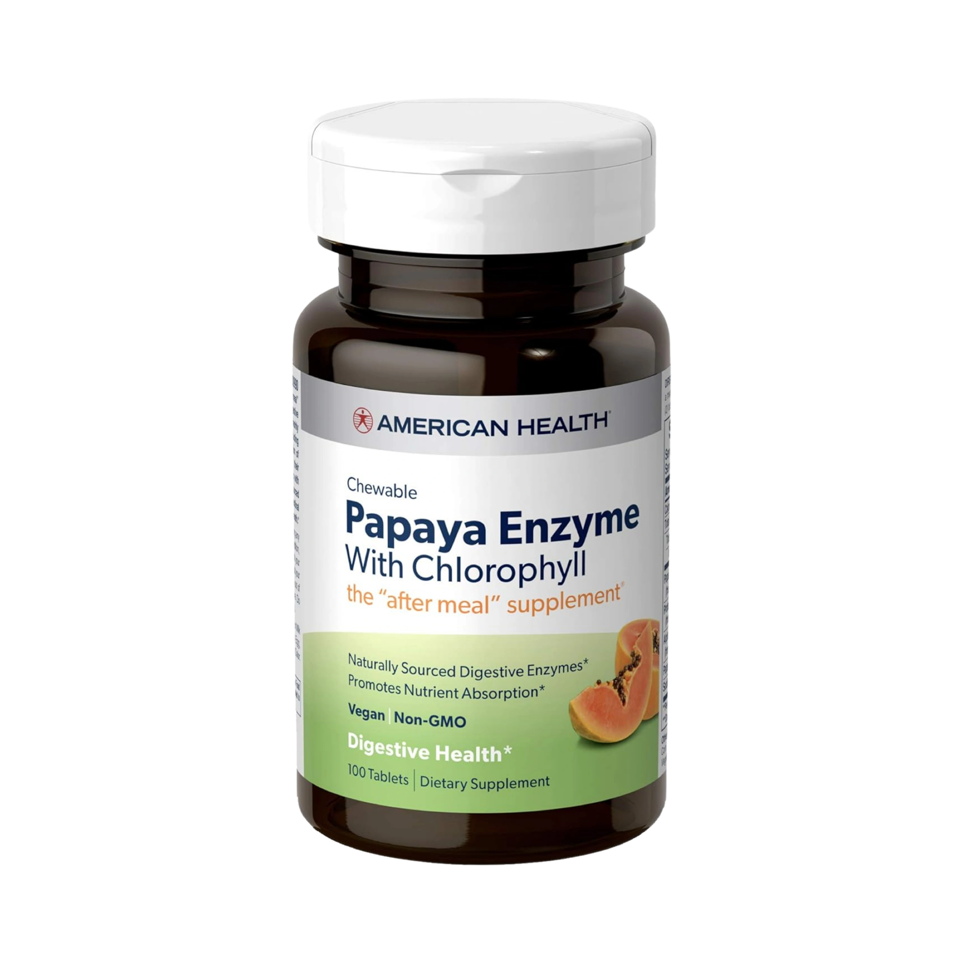 American Health, Papaya Enzyme with Chlorophyll, 100 Tablets