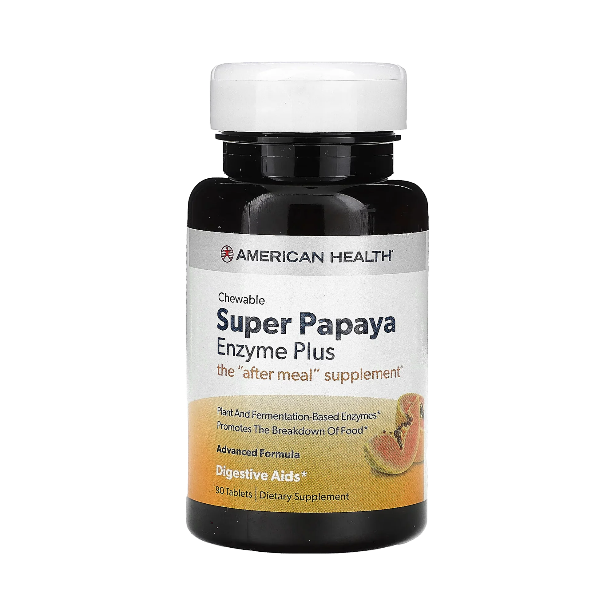American Health, Super Papaya Enzyme Plus, 90 Tablets