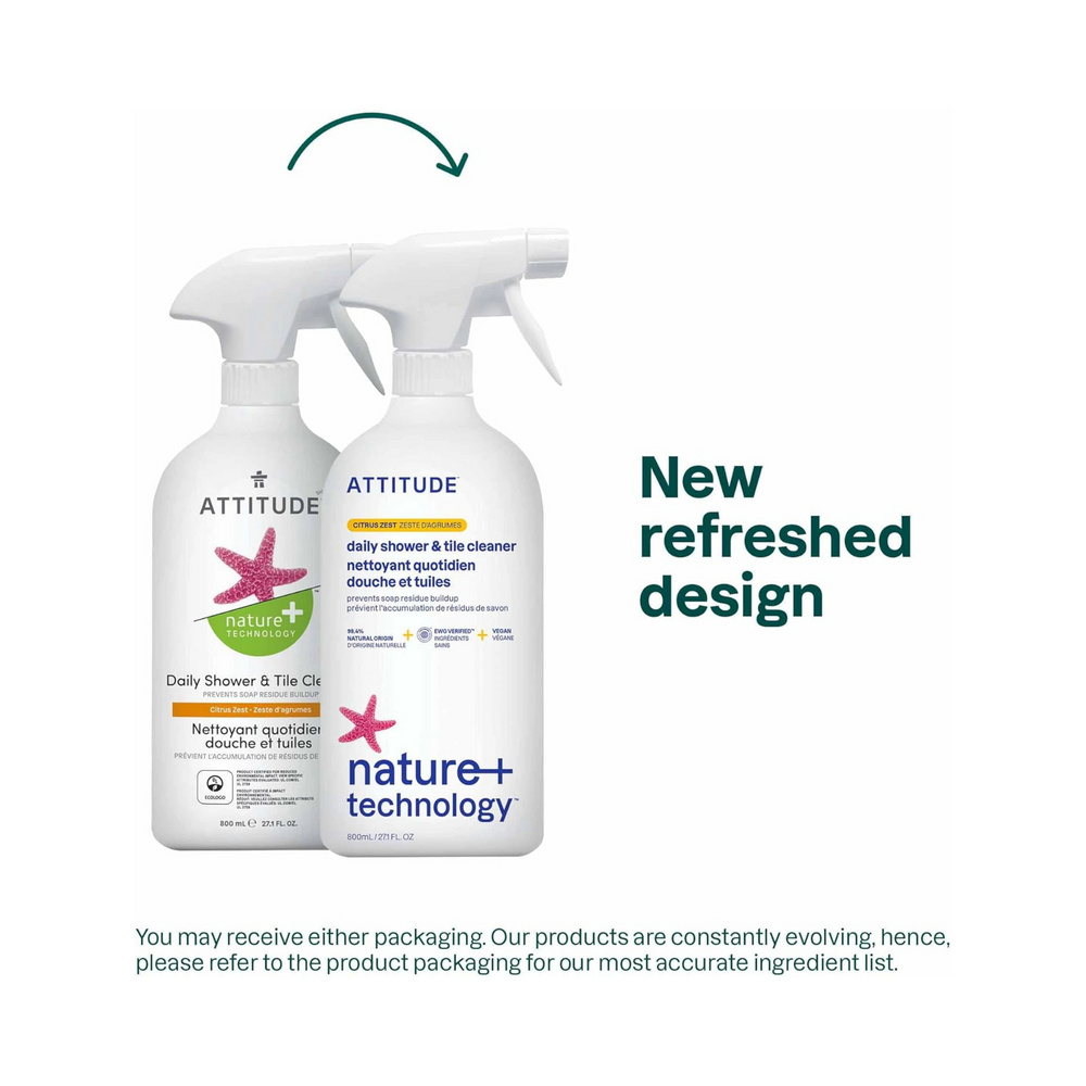 Attitude, Daily Shower Cleaner Citrus Zest, 27 Fl Oz
