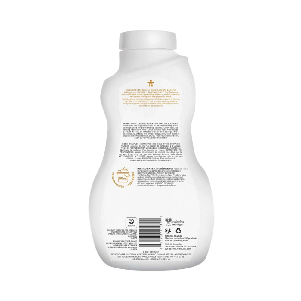 Attitude, Floor Surfaces Cleaner Tiles & Wood Citrus Zest, 35.2 Fl Oz