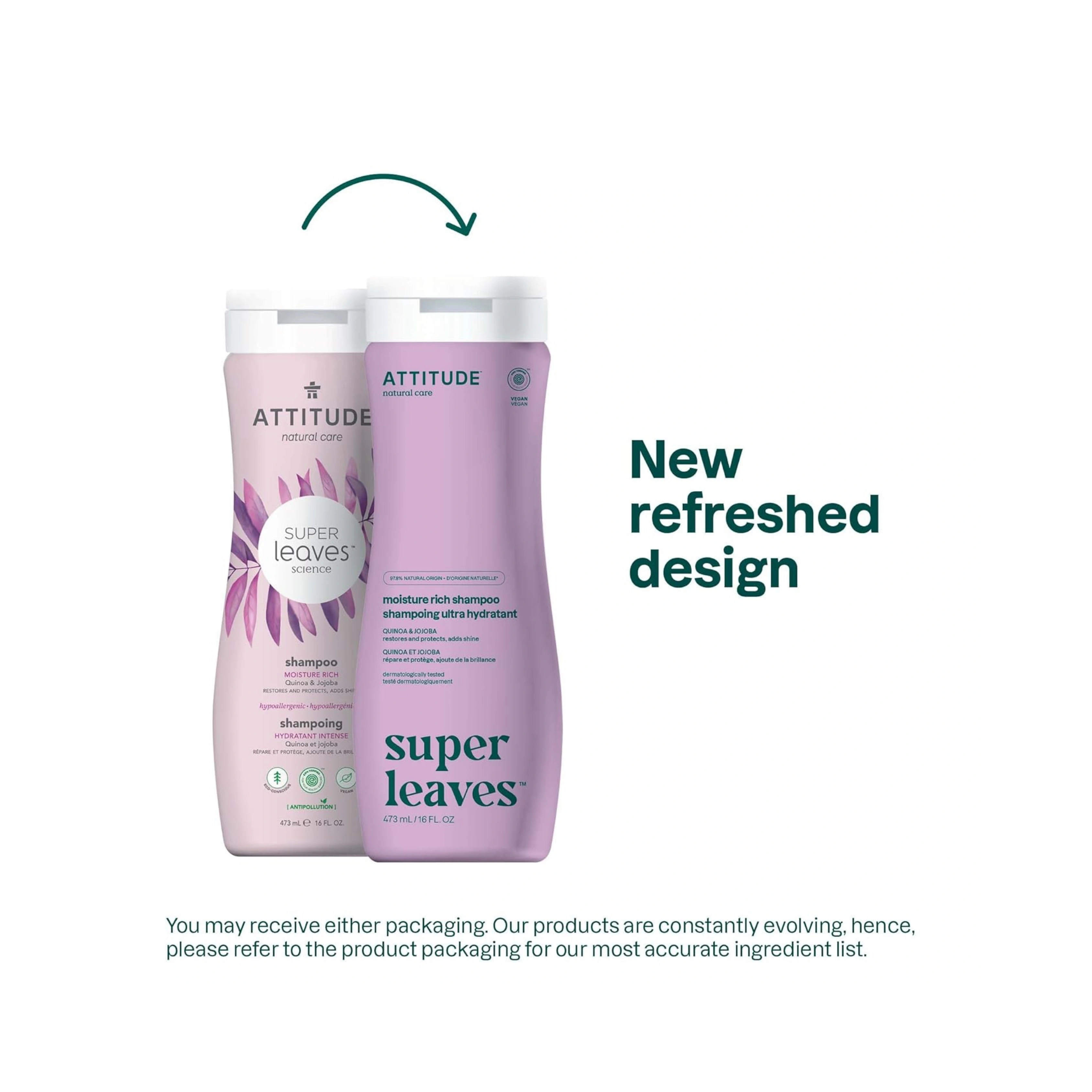 Attitude, Natural Shampoo Moisture Rich, 15.9 Fl Oz