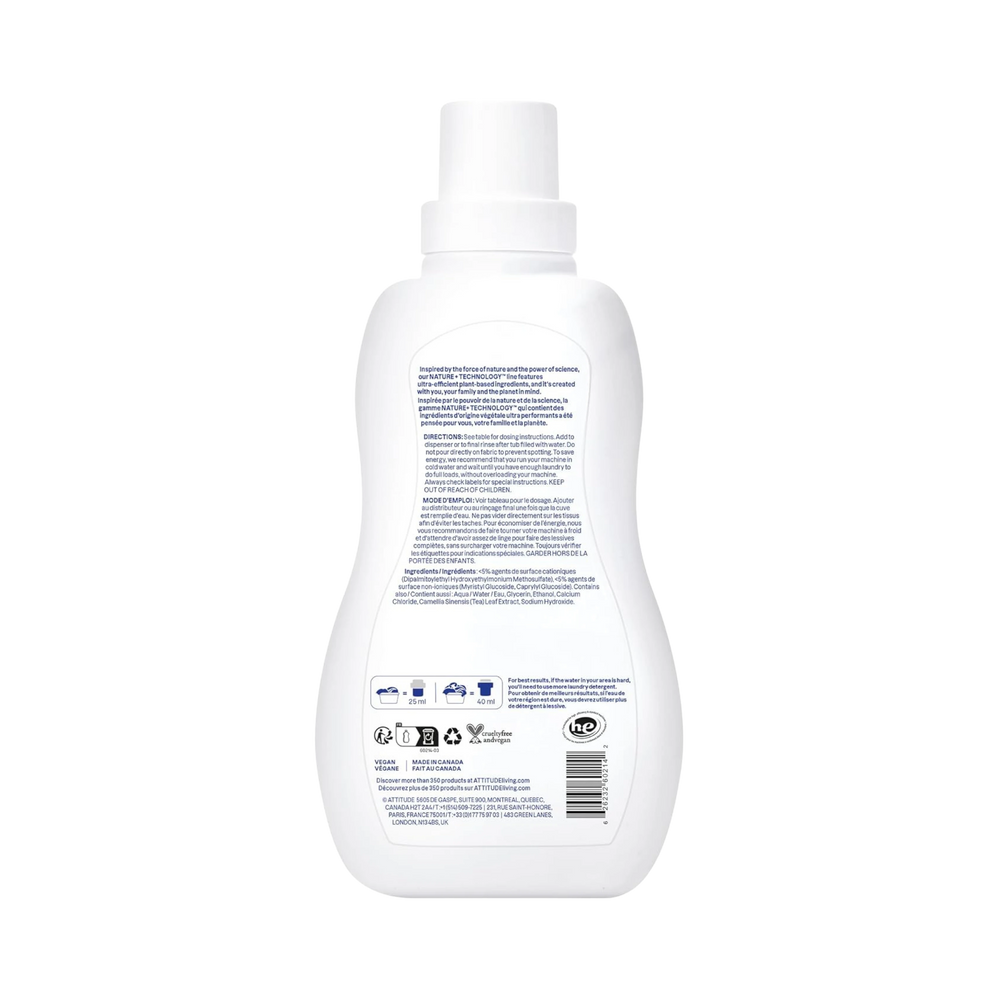 Attitude, Sensitive Skin Fabric Softener Unscented, 33.8 Fl Oz
