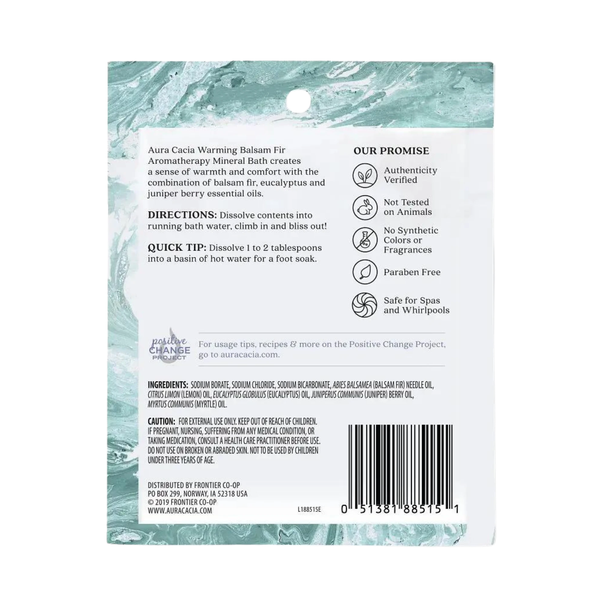 Aura Cacia, Balsam Fir Mineral Bath 2.5 Oz