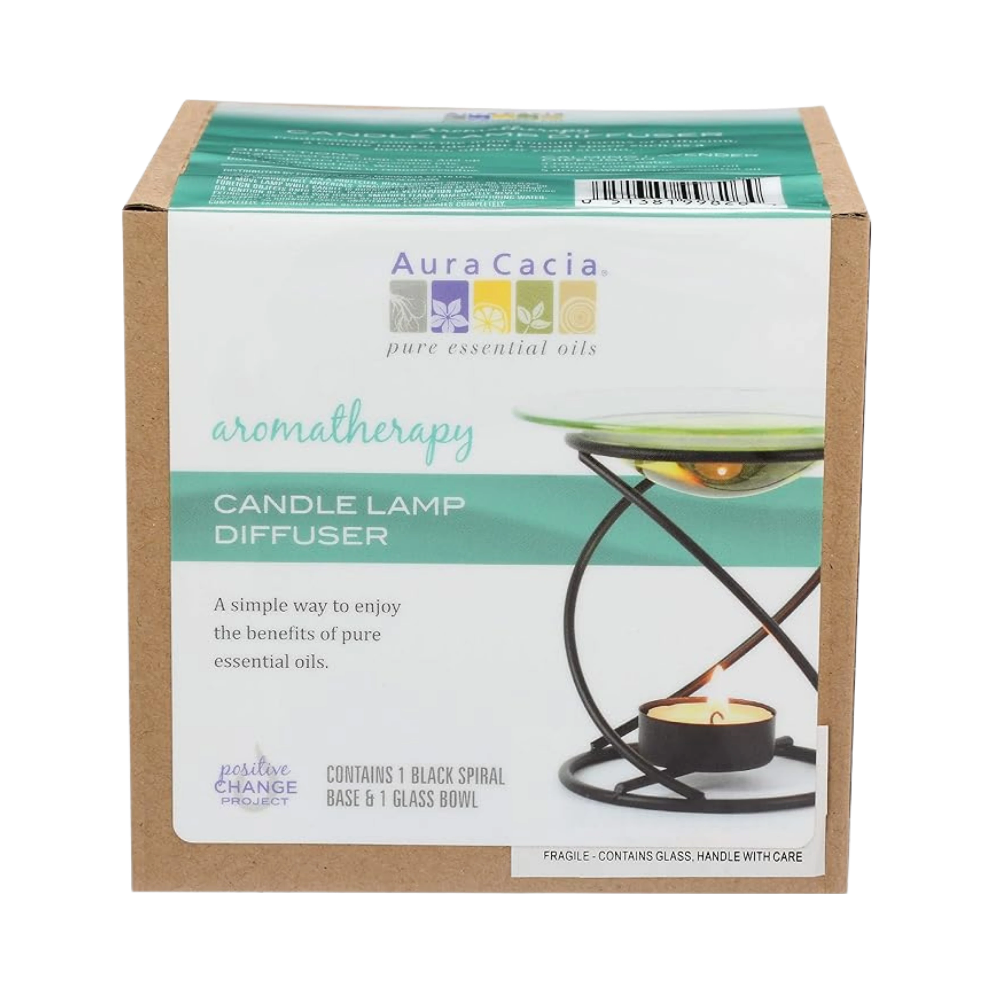 Aura Cacia, Black Spiral Candle Lamp, 1 Unit