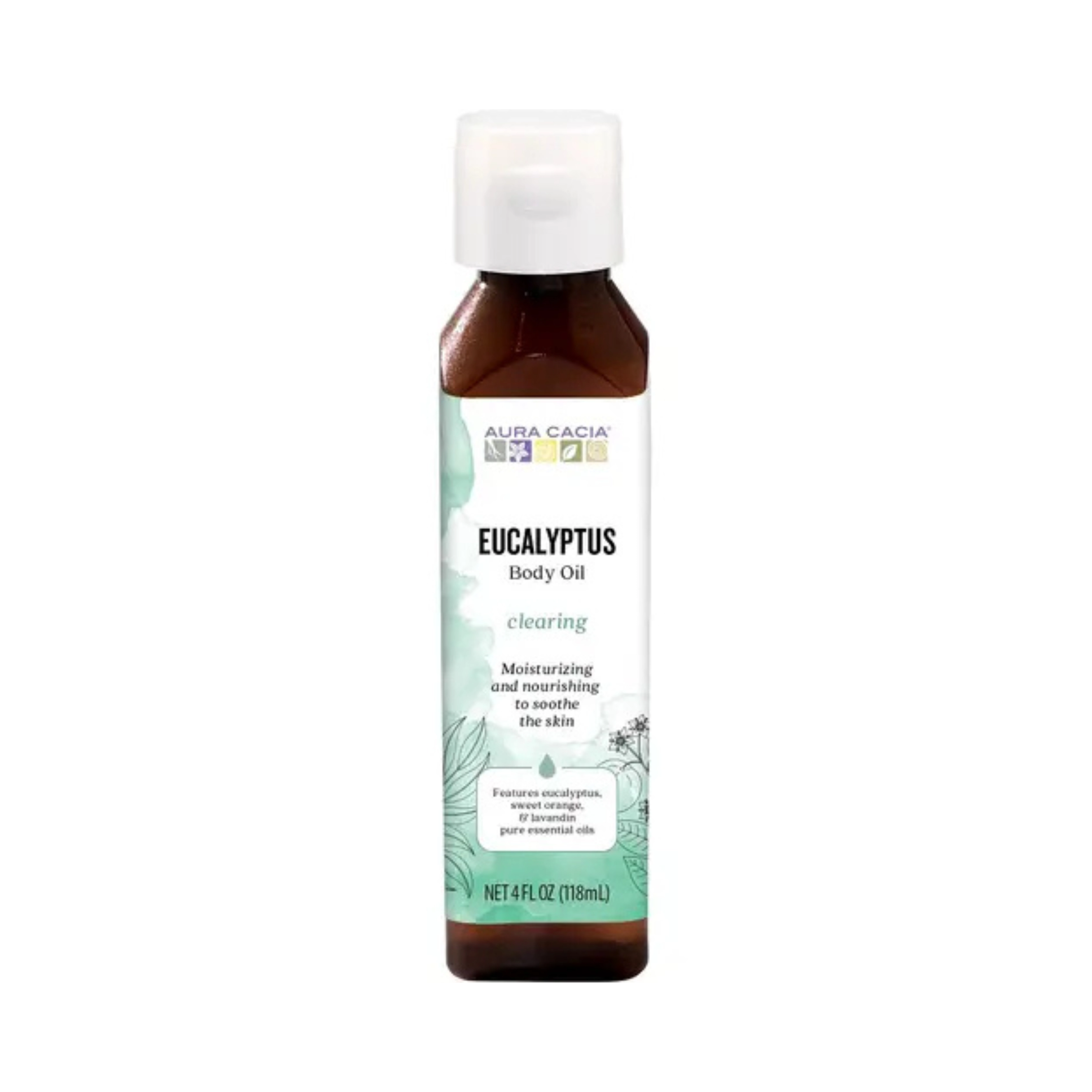 Aura Cacia, Body Oil, Clearing Eucalyptus, 4 Oz