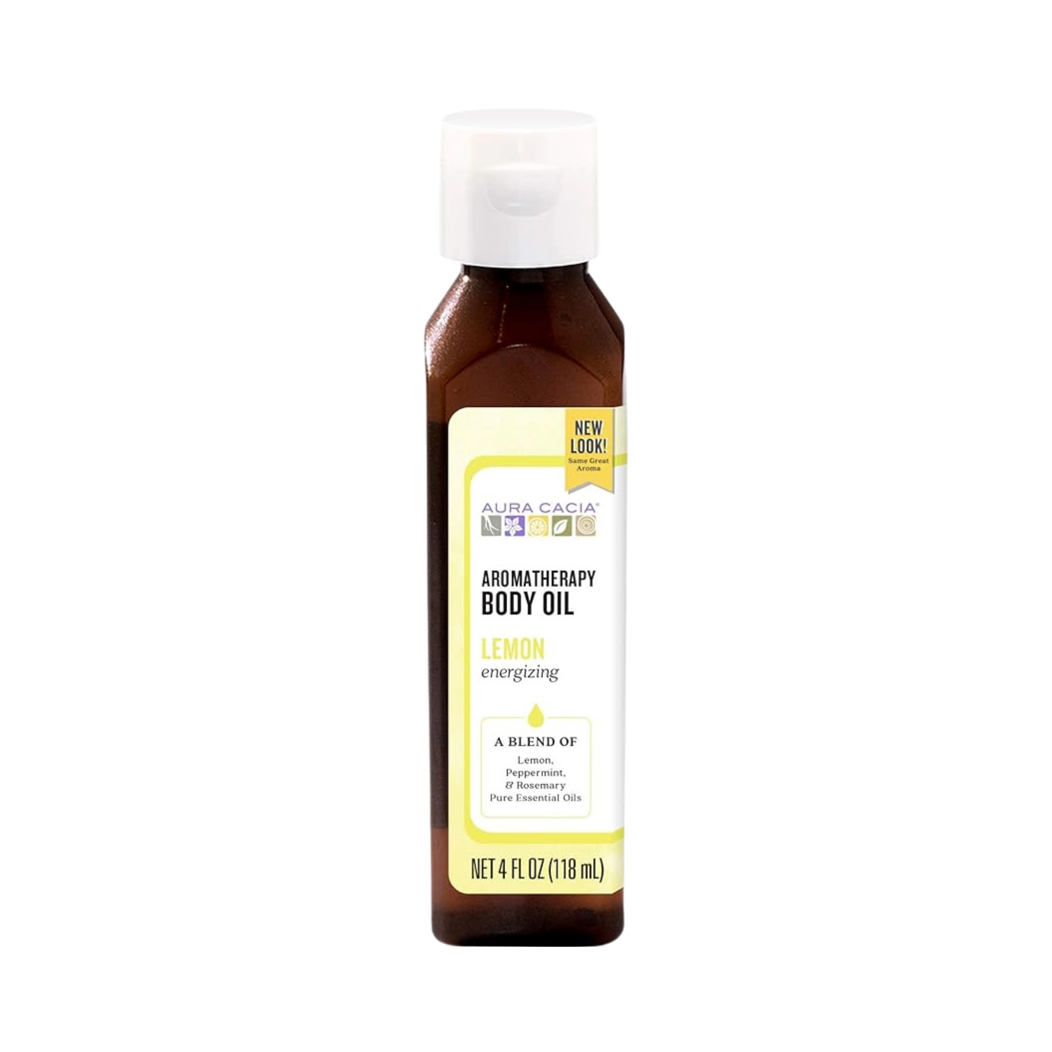 Aura Cacia, Body Oil, Energizing Lemon, 4 Oz