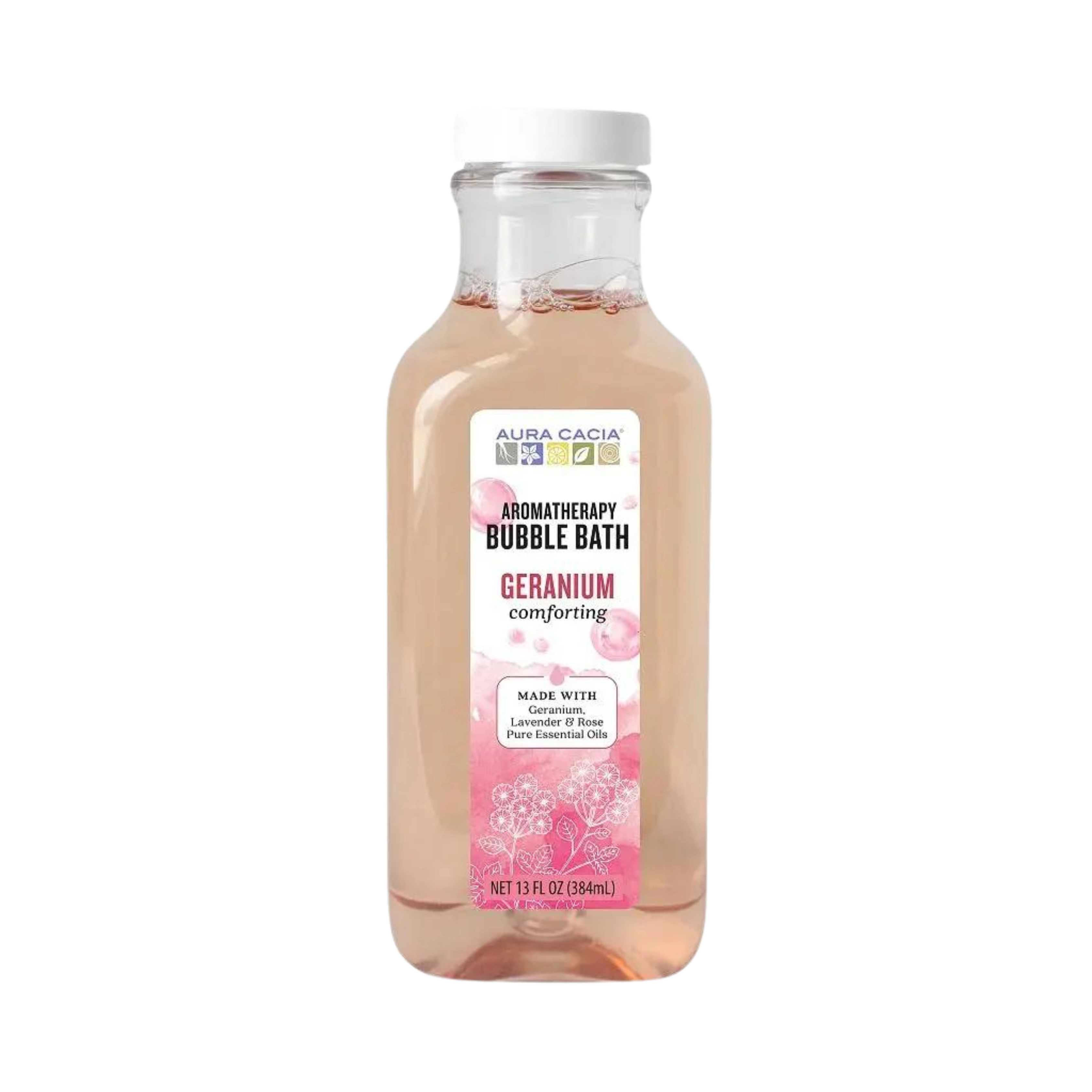 Aura Cacia, Bubble Bath, Comforting Geranium, 13 Oz