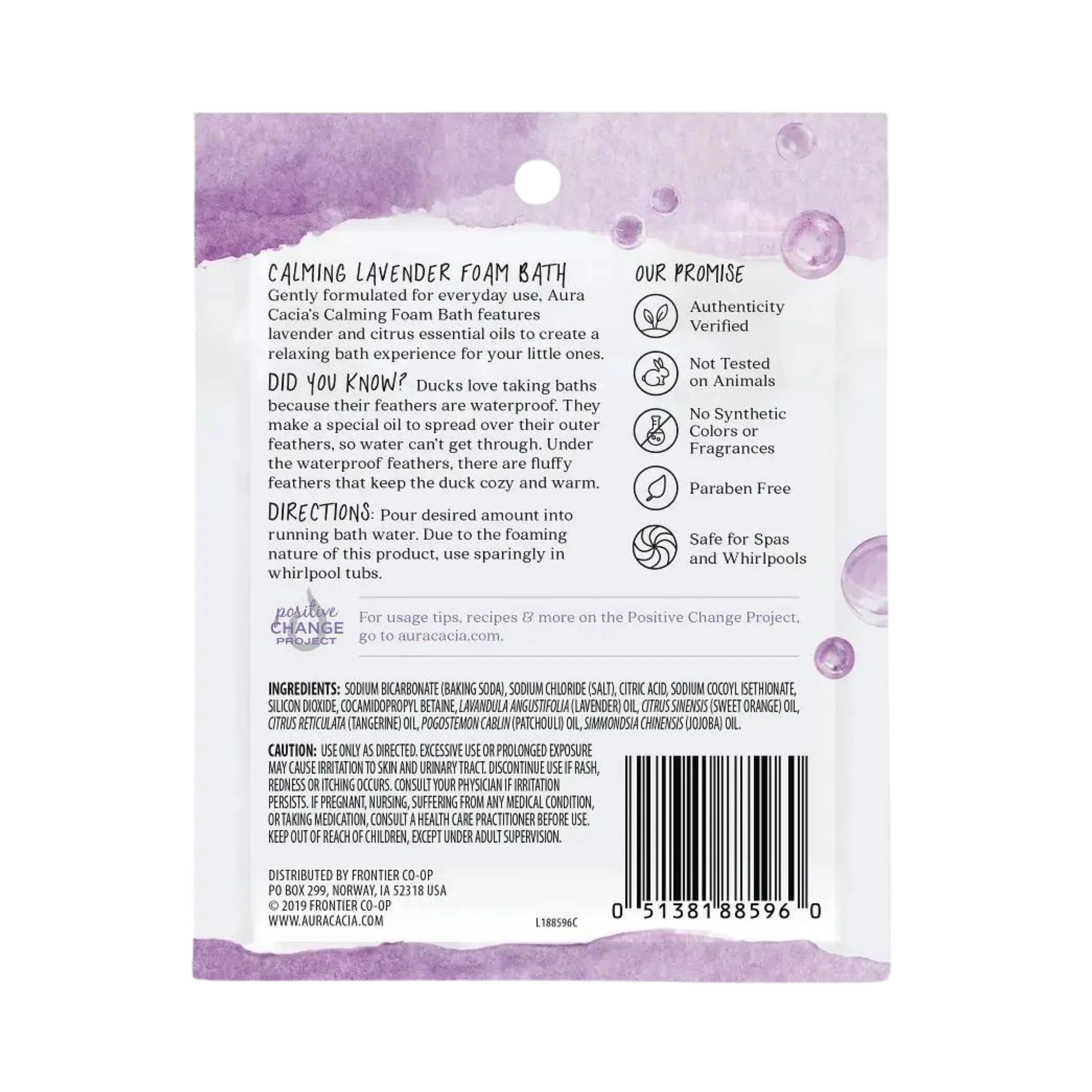 Aura Cacia, Calming Foam Bath For Kids, Lavender, 2.5 Oz