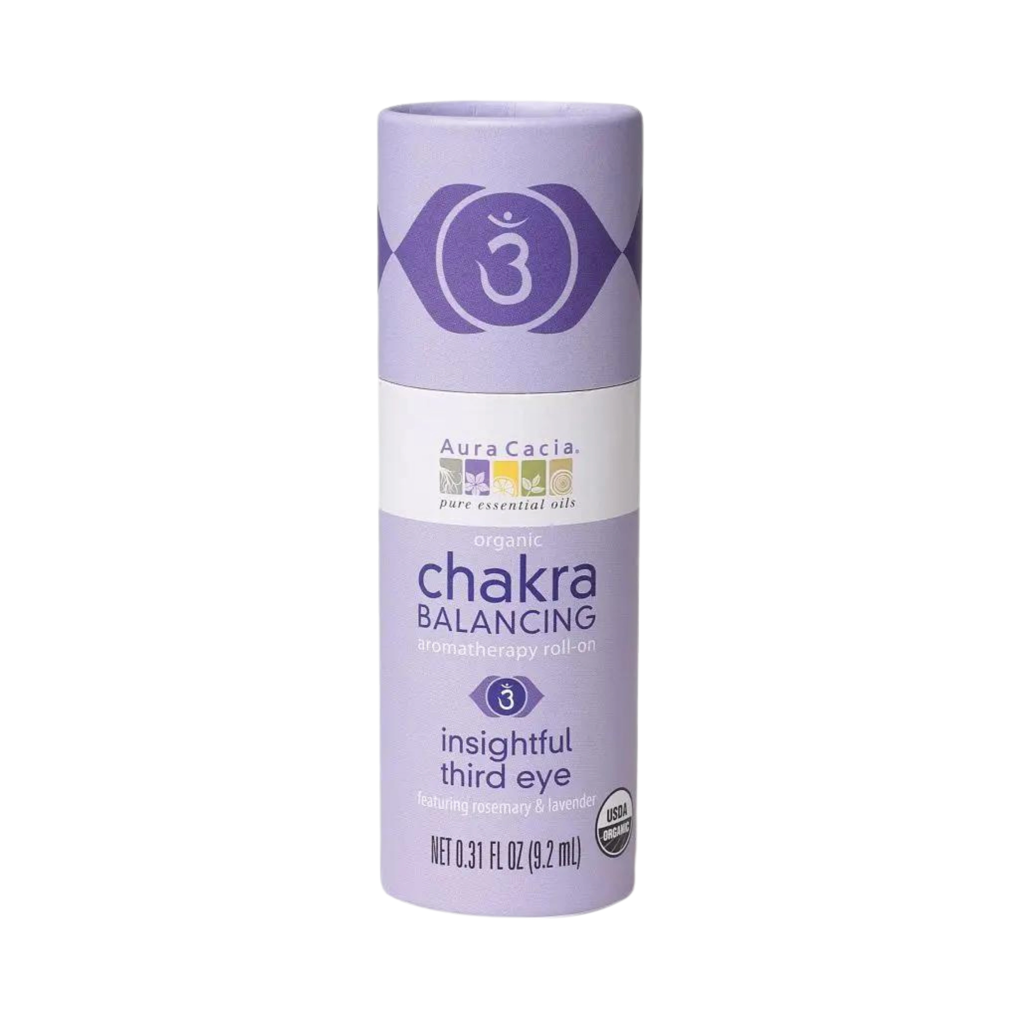 Aura Cacia, Chakra Balancing Aromatherapy Roll-On, Insightful Third Eye, 0.31 Oz