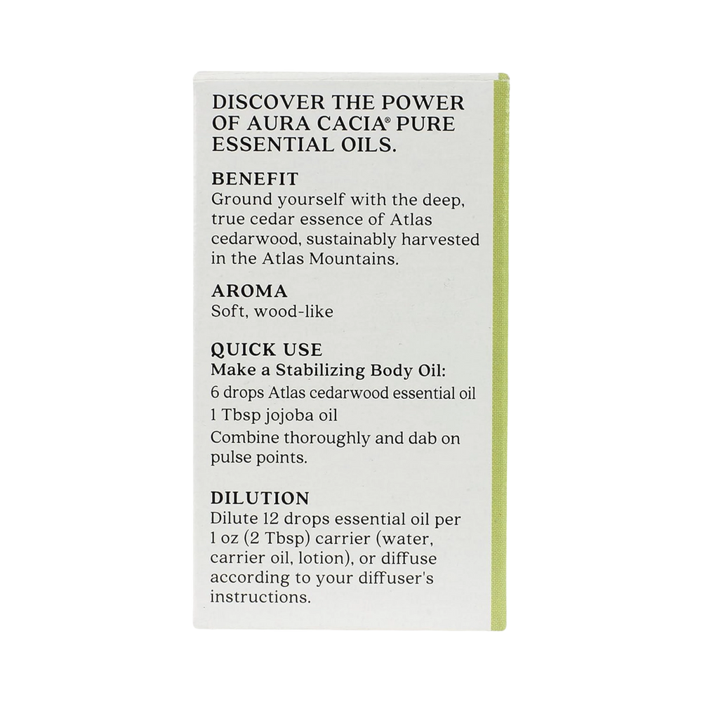 Aura Cacia, Discover Cedarwood, Pure Essential Oil, 0.25 Fl Oz