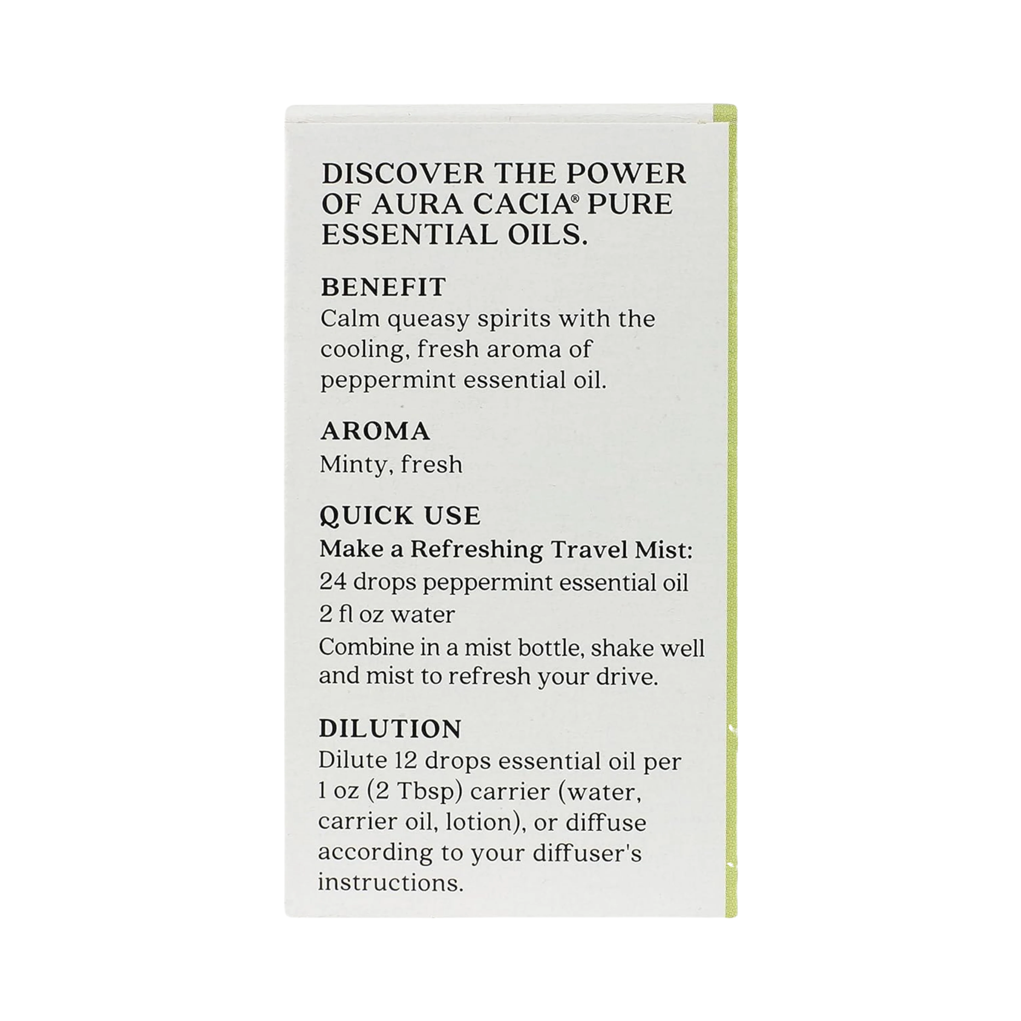 Aura Cacia, Discover Peppermint, Essential Oil, 0.25 Fl Oz