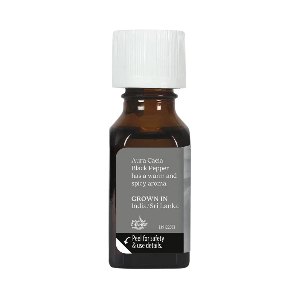 Aura Cacia, Essential Oil, Black Pepper, 0.5 Oz